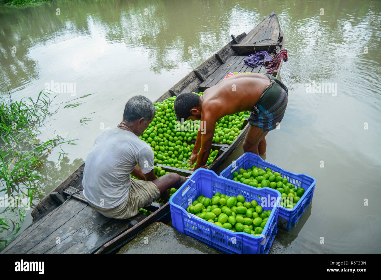 Schwimmender Markt, Barishal, Bangladesch Stockfoto