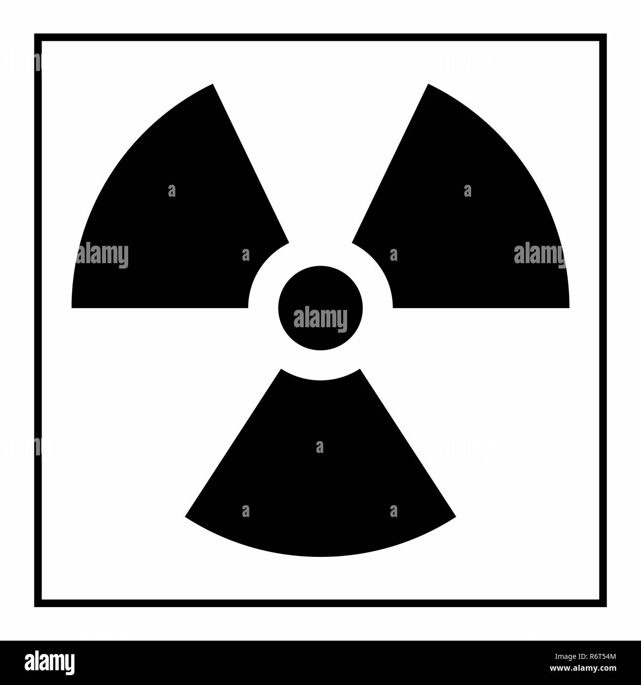 Abbildung eines isolierten Strahlungsrisiko Symbol Stock Vektor