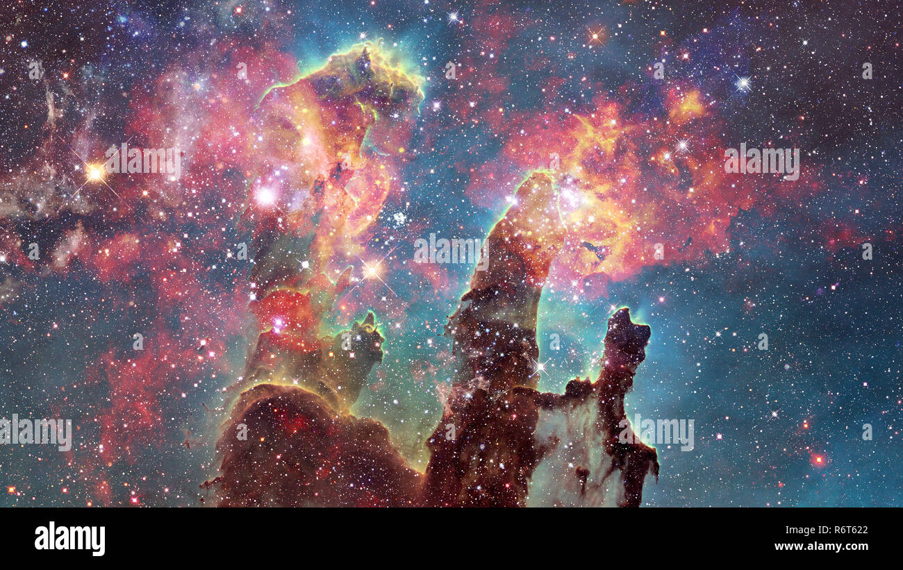 Riesige leuchtende Nebel. Raum Hintergrund. Elemente dieses Bild von der NASA eingerichtet Stockfoto