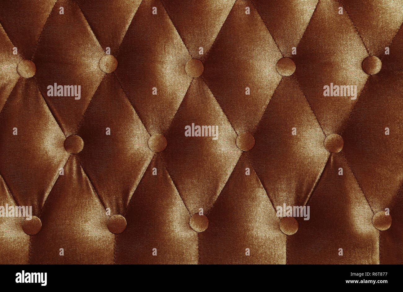 Braun Textil capitone Hintergrund Textur Stockfoto