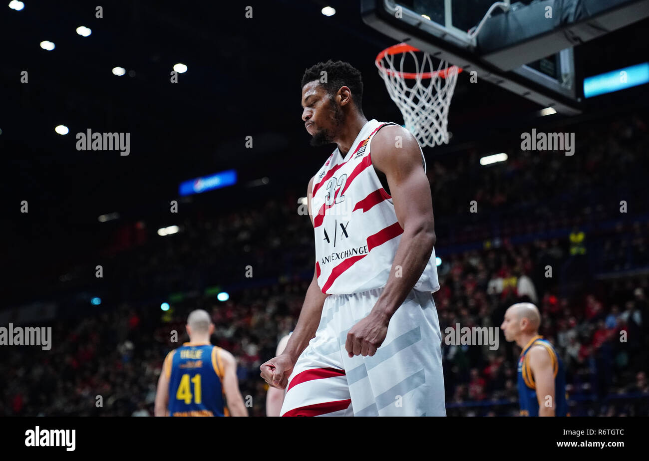 Foto Spada/LaPresse 06 dicembre 2018 Assago (MI) Italia sport Warenkorb AX Armani Exchange Olimpia Milano vs Herbalife Gran Canaria Eurolega türkischen Fluglinie 2018/2019 - Mediolanum Forum Nella Foto: Jeff Brooks Foto Spada/LaPresse 06 Dezember, 2018 Assago (MI) Italien sport Warenkorb AX Armani Exchange Olimpia Milano vs Herbalife Gran Canaria Euroleague türkischen Fluglinie 2018/2019 - Mediolanum Forum im Pic: Jeff Brooks Stockfoto