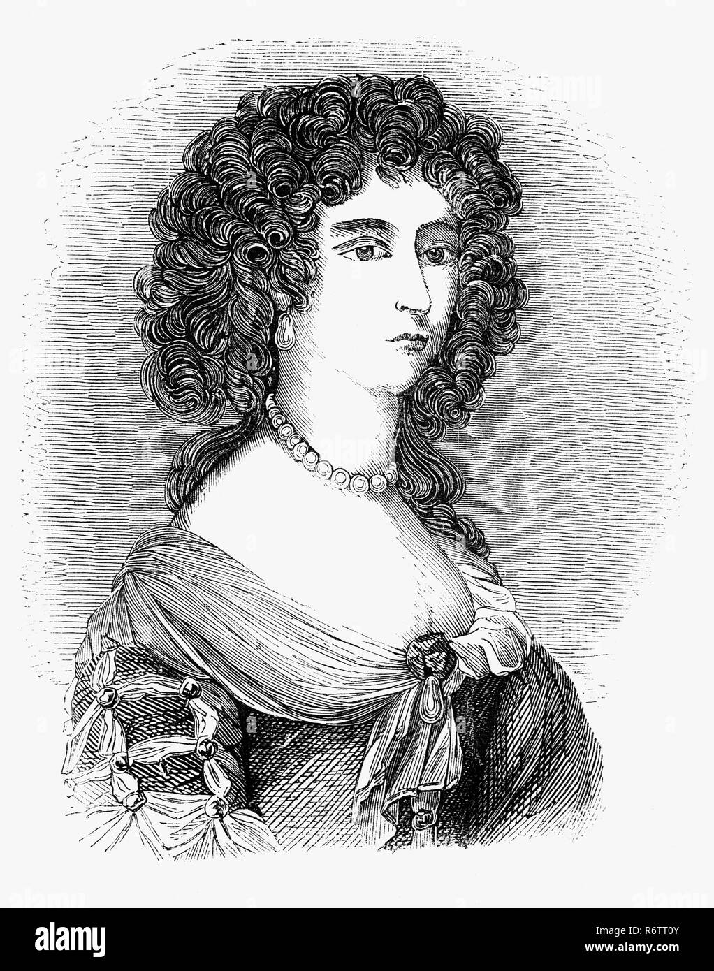 Ein Portrait von Maria von Modena (1658-1718), Königin von England, Schottland und Irland als die zweite Frau von James II und VII (1633 - 1701). Ein frommer Katholischer, Maria heiratete die Witwe James, der wurde dann der jüngere Bruder und Erben vermutliche von Charles II (1630 - 1685). Sie war in der Politik desinteressiert und zu James und ihre Kinder, von denen zwei gewidmet Erwachsenenalter: Die jacobite Antragsteller dem Throne, James Francis Edward, und Louisa Maria Teresa. Stockfoto Ein Portrait von Maria von Modena (1658-1718), Königin von England, Schottland und Irland als die zweite Frau von James II und VII (1633 - 1701). Ein frommer Katholischer, Maria heiratete die Witwe James, der wurde dann der jüngere Bruder und Erben vermutliche von Charles II (1630 - 1685). Sie war in der Politik desinteressiert und zu James und ihre Kinder, von denen zwei gewidmet Erwachsenenalter: Die jacobite Antragsteller dem Throne, James Francis Edward, und Louisa Maria Teresa. Stockfoto