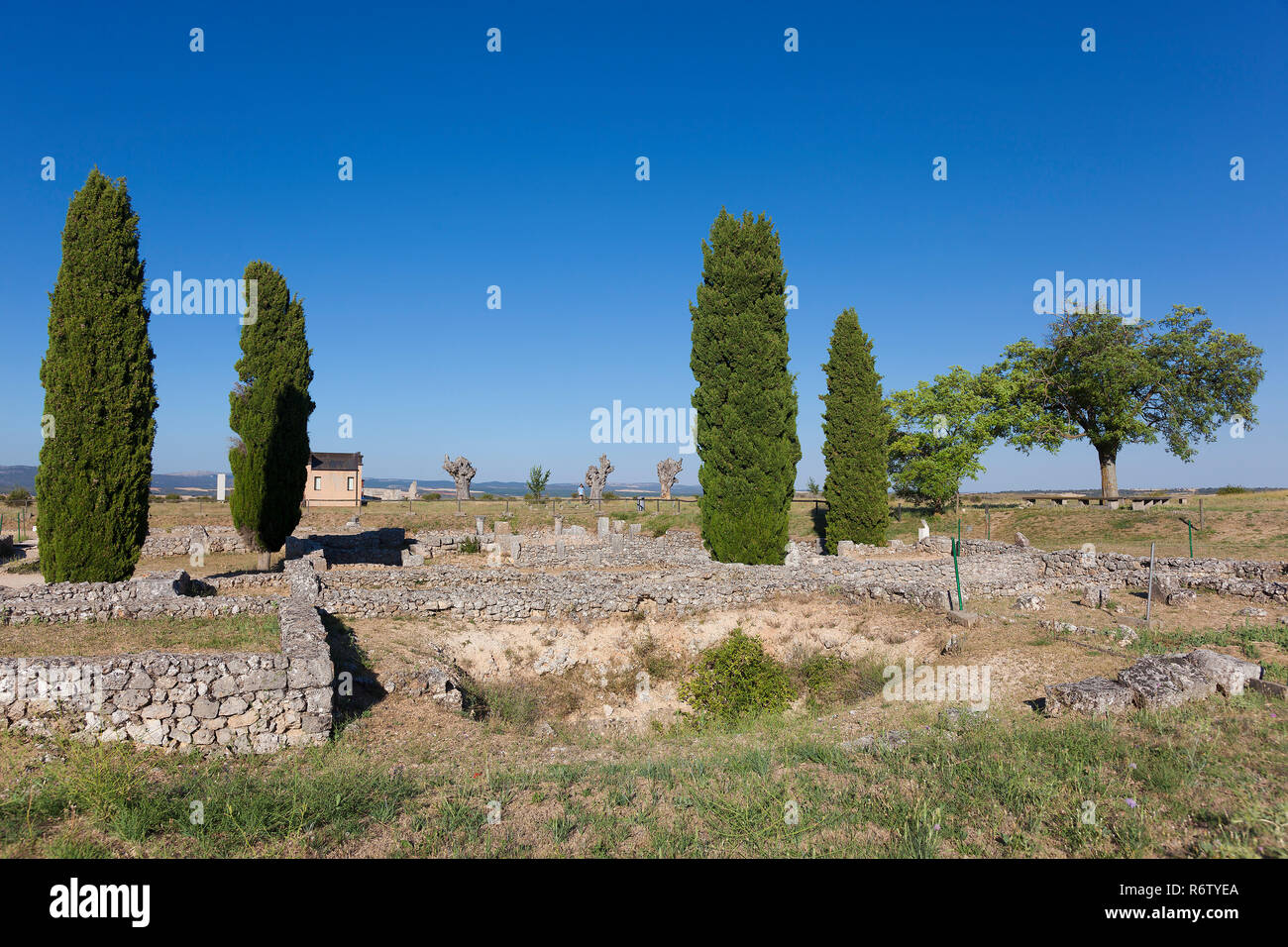 Ruinen der Clunia, PeÃ±Alba de Castro, Burgos, Castilla y Leon, Spanien Stockfoto