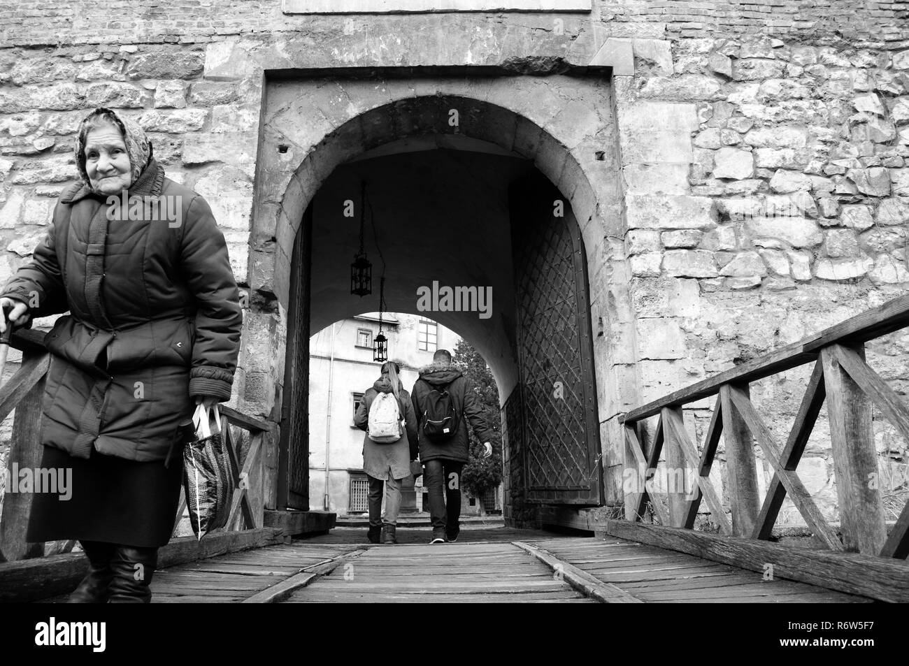 Stadtleben, Lviv, Ukraine Stockfoto