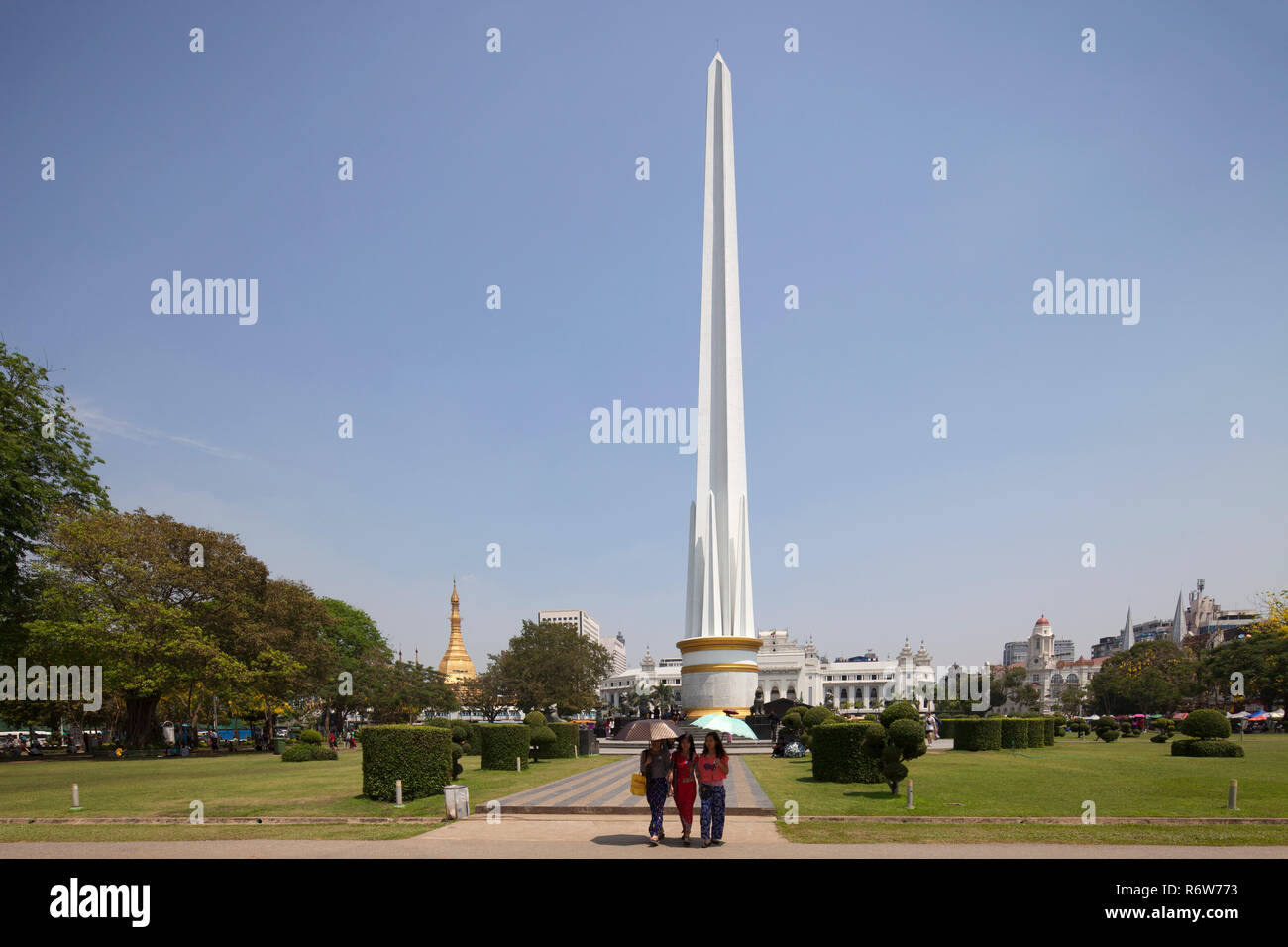 Independence Monument, mahabandoola Garten, Yangon, Myanmar, Asien Stockfoto