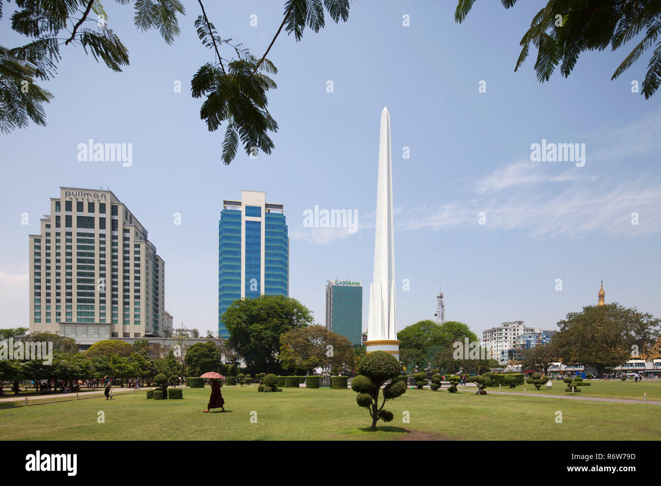 Independence Monument, mahabandoola Garten, Yangon, Myanmar, Asien Stockfoto