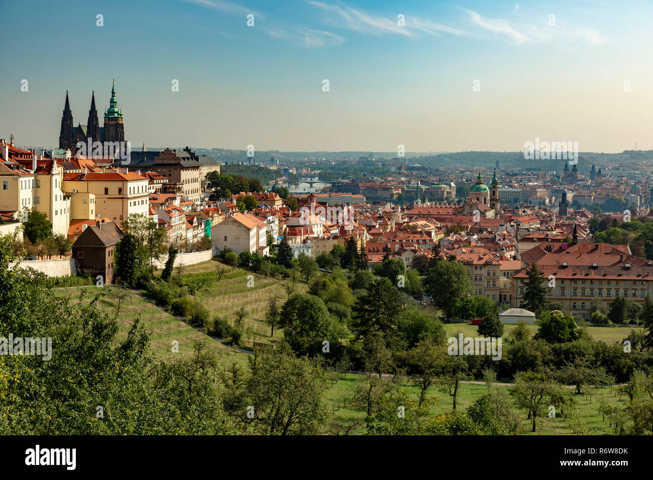 Blick auf Prag von Little Quarter, Prag, Tschechische Republik Stockfoto