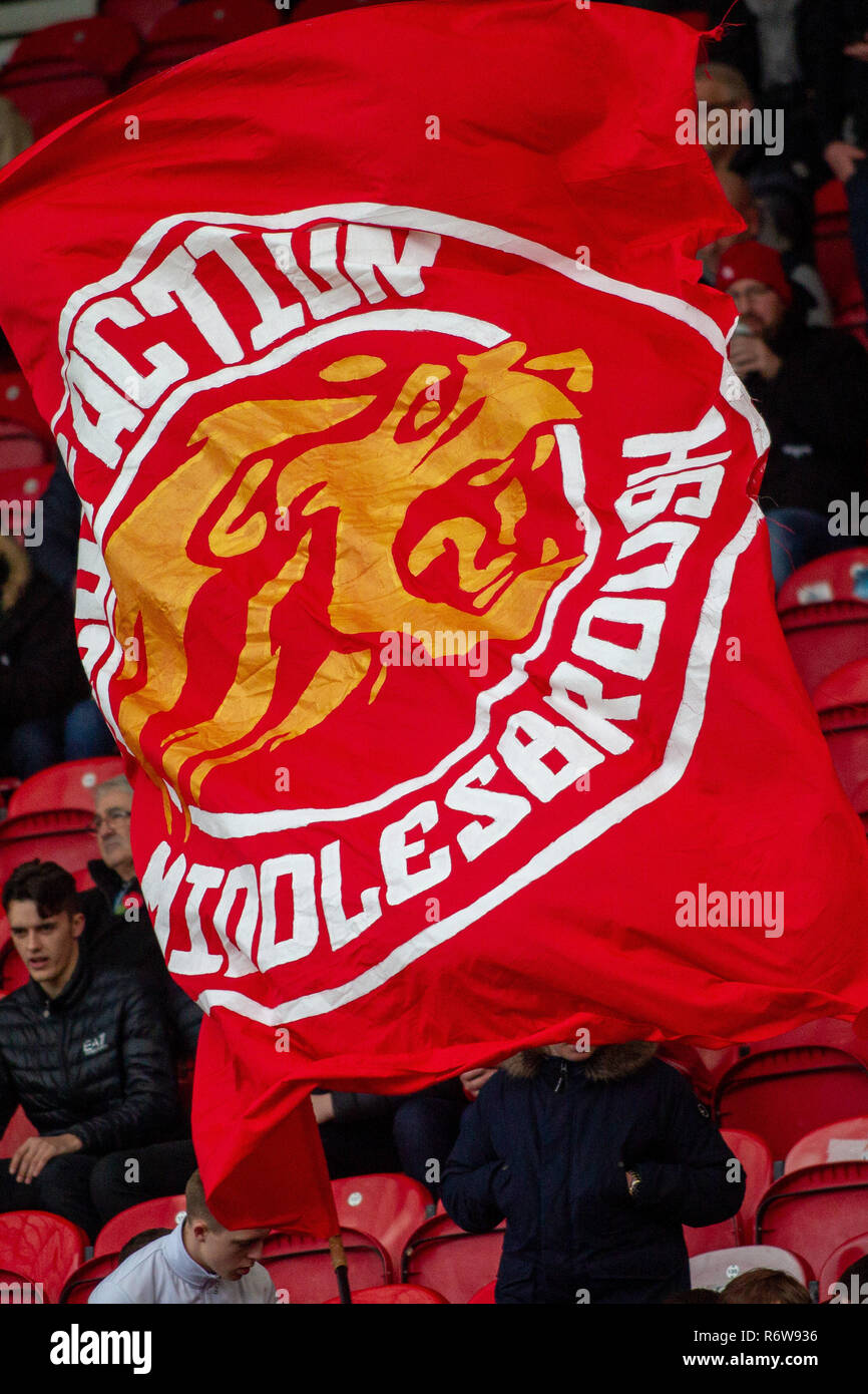 19. November 2018, Riverside Stadium, Middlesbrough, England; EFL-Meisterschaft, Middlesbrough v Wigan Athletic: Credit: Craig Milner/News Bilder der Englischen Football League Bilder unterliegen DataCo Lizenz Stockfoto