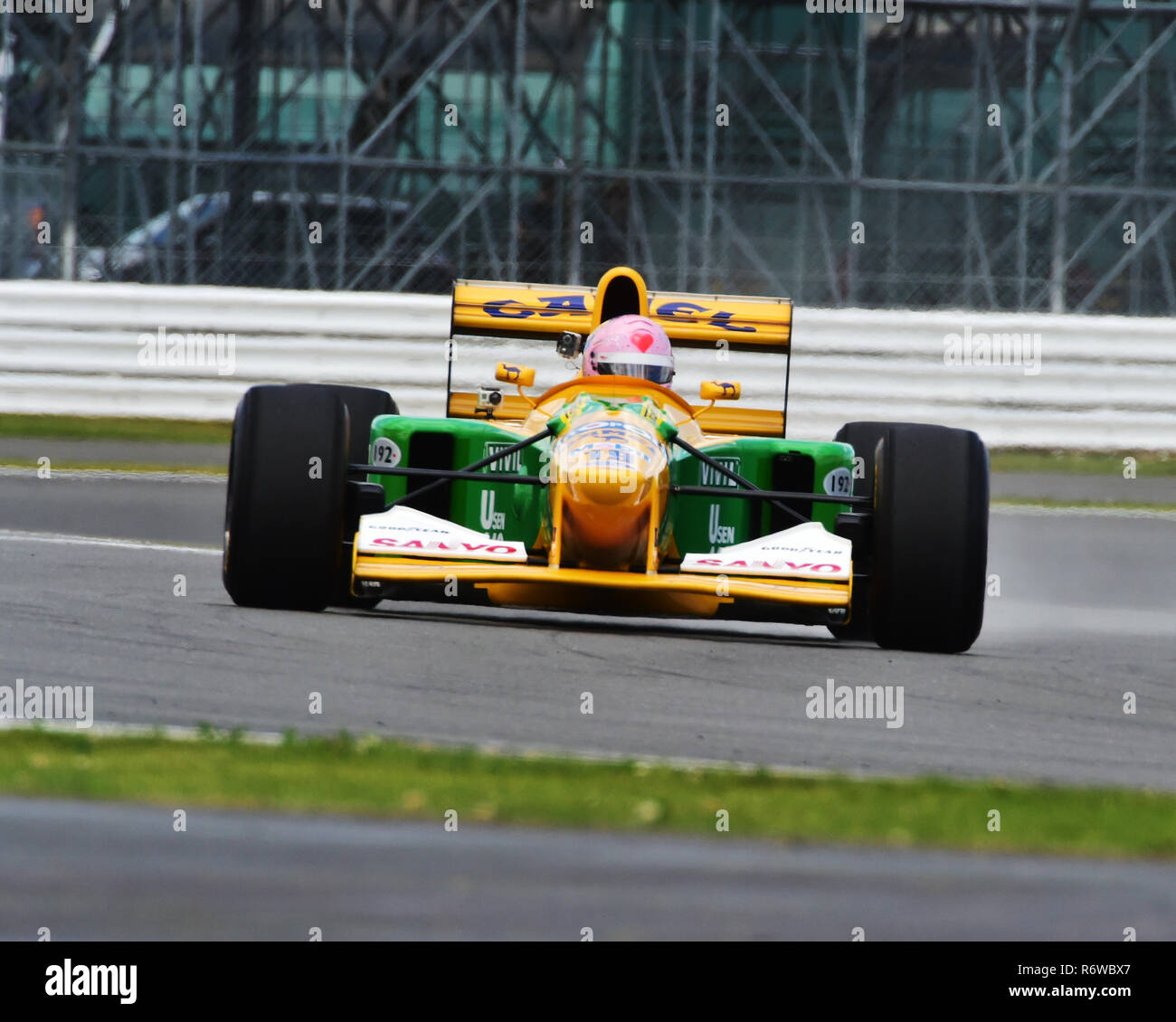 Lorina McLaughlin, Benetton-Ford B192, Legenden der modernen Formel 1, Silverstone Classic 2015, Chris McEvoy, Cjm - Fotografie, klassische Rennwagen, FI Stockfoto