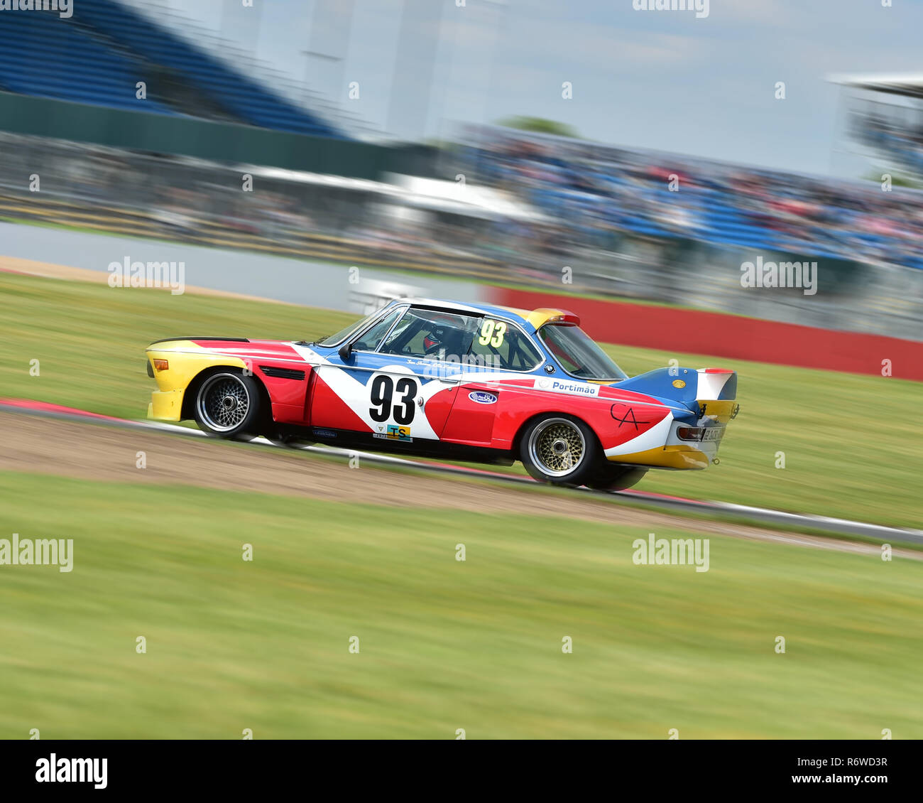 Sam Hancock, BMW CSL, 3-0 Batmobil, Super Tourenwagen Trophy, Silverstone Classic 2015, Chris McEvoy, Rundstrecke, Cjm - Fotografie, Classic, Klasse Stockfoto