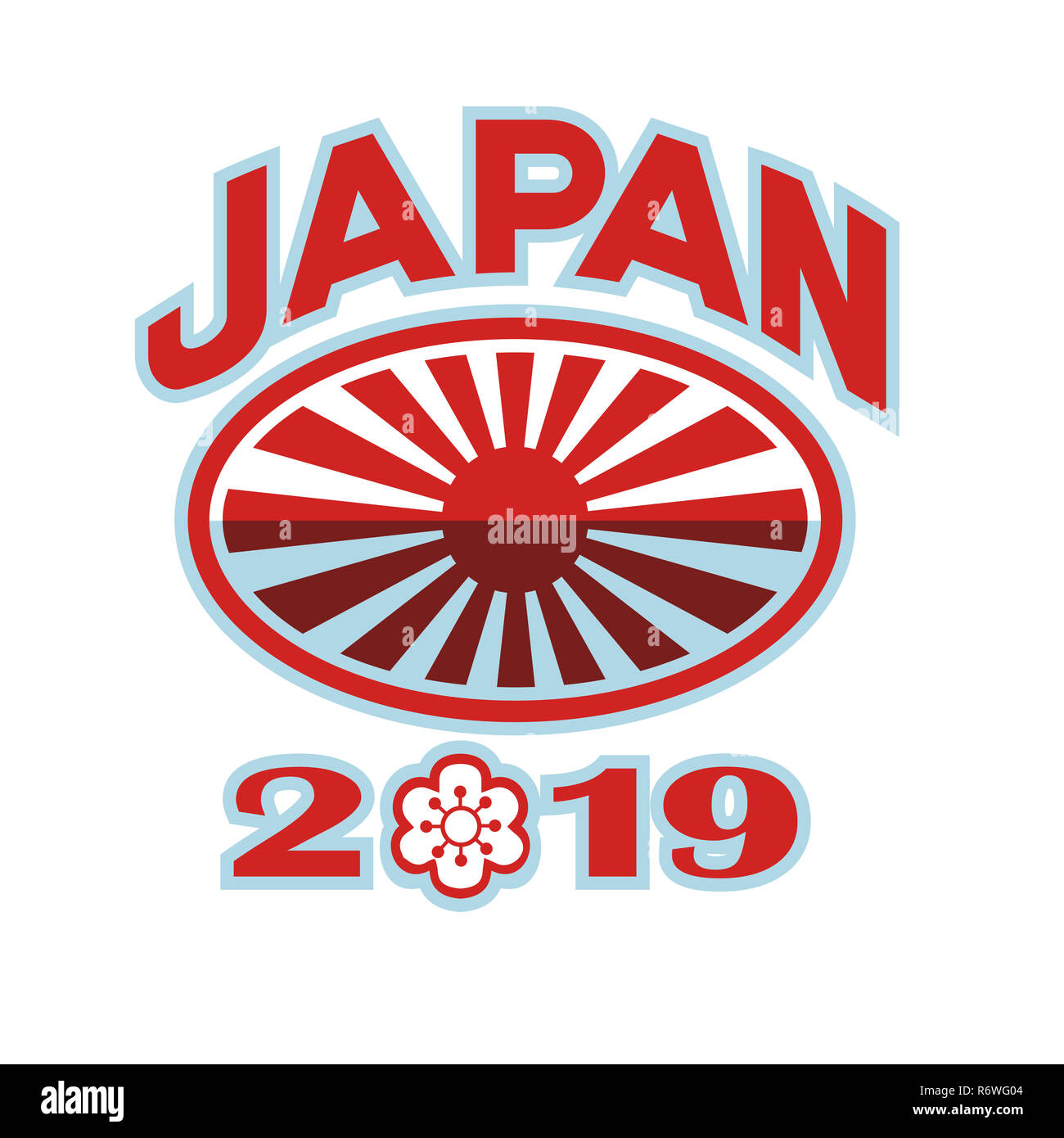 Japan 2019 Rugby Ball Retro Stockfoto