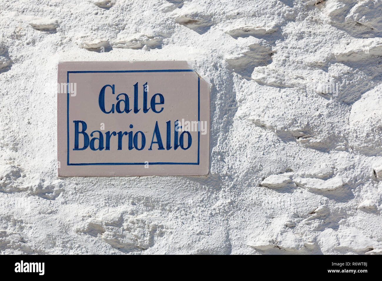 Straße von Bubion, Las Alpujarras, Granada Provinz, Andalusien, Spanien Stockfoto