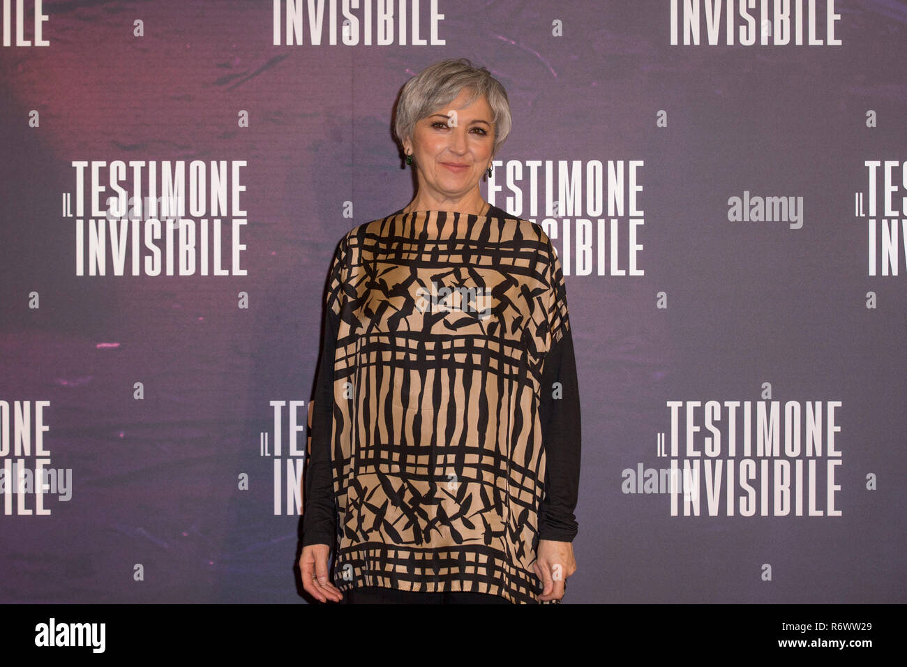 Maria Paiato dargestellt während der fotoauftrag der Film Il Testimone invisibile im Hotel St. Regis - Roma Stockfoto
