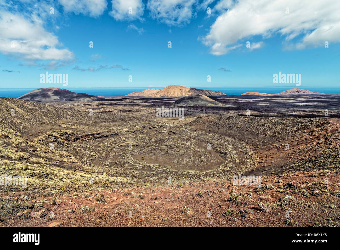 Lanzarote - Vulkanlandschaft im Nationalpark Timanfaya Stockfoto