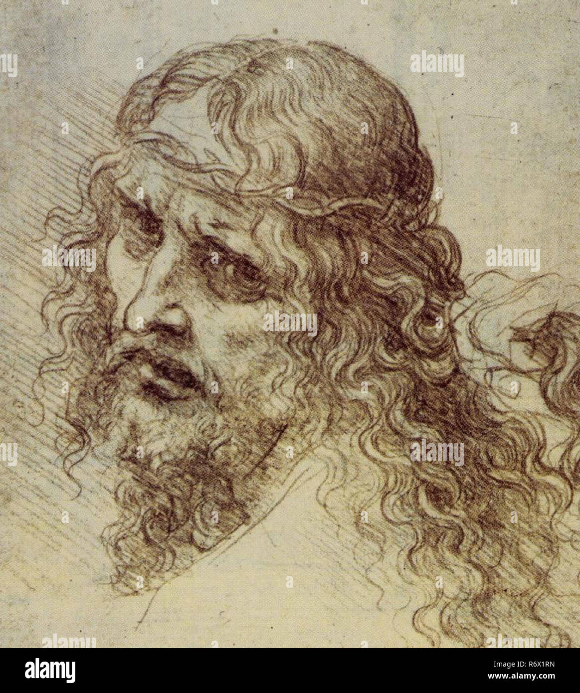 Vintage Leonardo Da Vinci Artwork Stockfoto