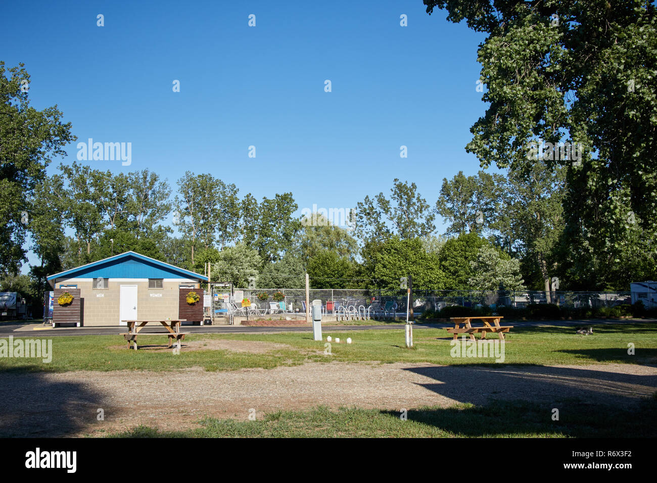 Niederländische behandeln Campingplatz in Zeeland, Michigan Stockfoto