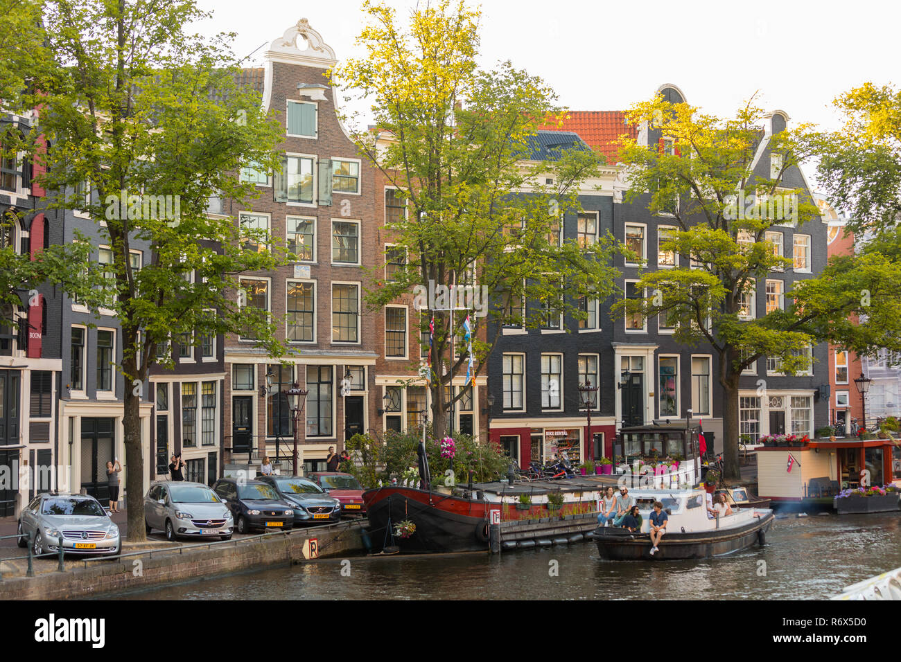 Blick auf Amsterdam, Niederlande, im Sommer Stockfoto