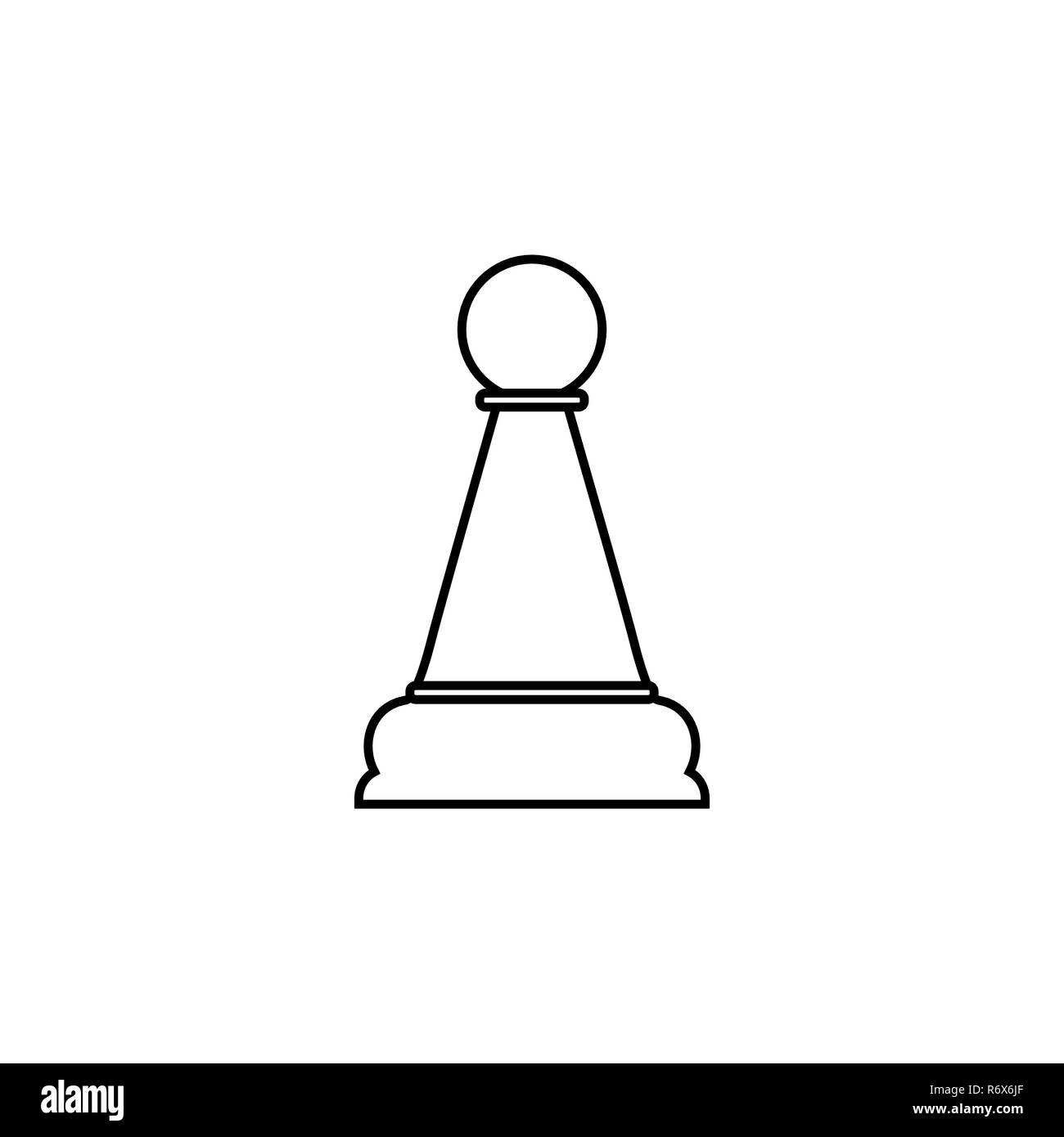 Bauer line Schach Symbol. Vector Illustration, flache Bauform. Stock Vektor