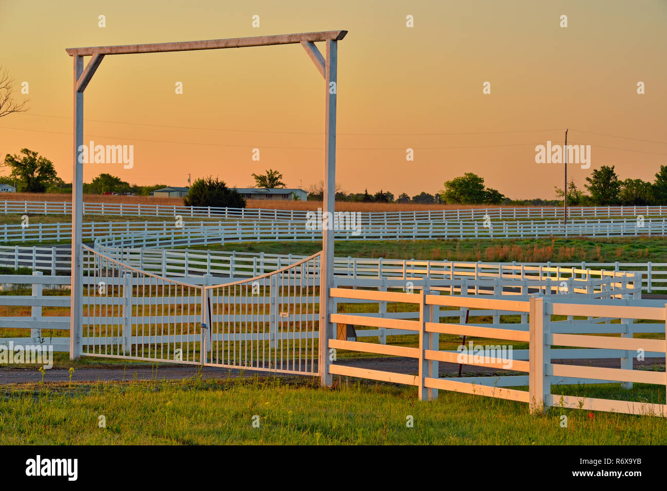 Cimarron Tal pferd Reha-zentrum, Stroud, Oklahoma, USA Stockfoto