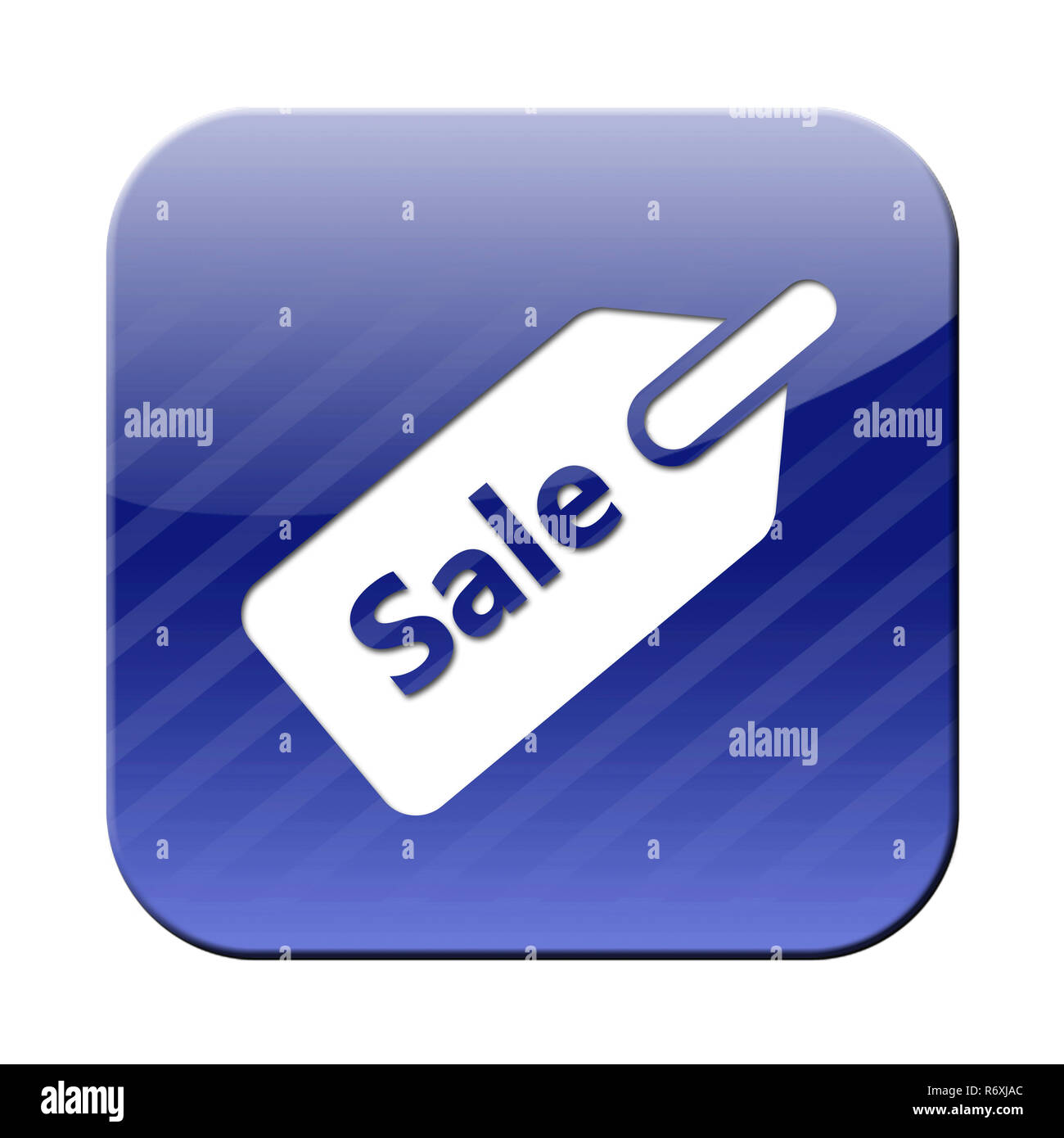 Verkauf - Button Symbol für Verkauf und Handel Stockfoto