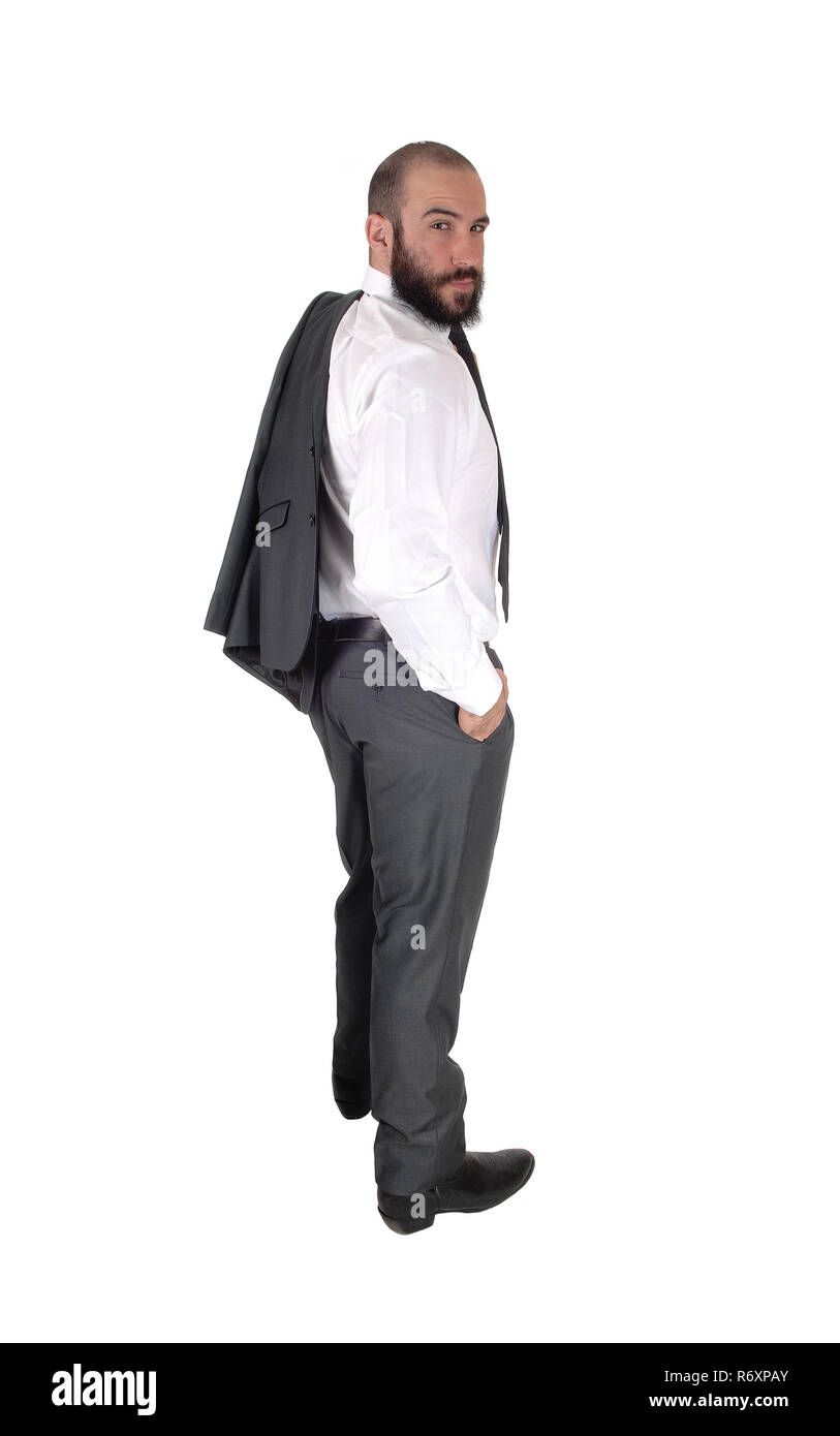 Business Mann über die Schulter schauen Stockfoto