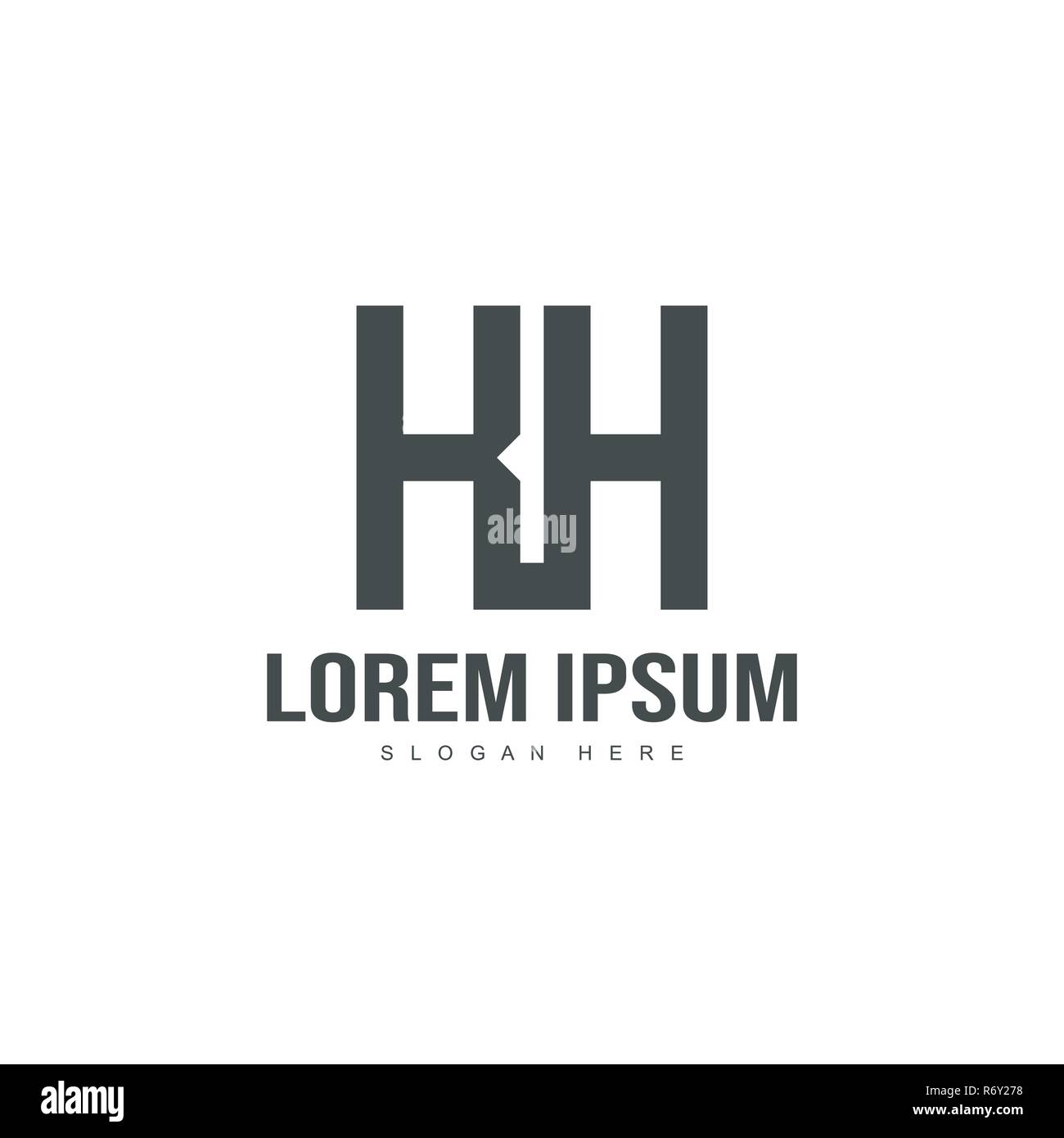 Initial logo Vorlage. Minimalistische schreiben Logo template Design Stock Vektor