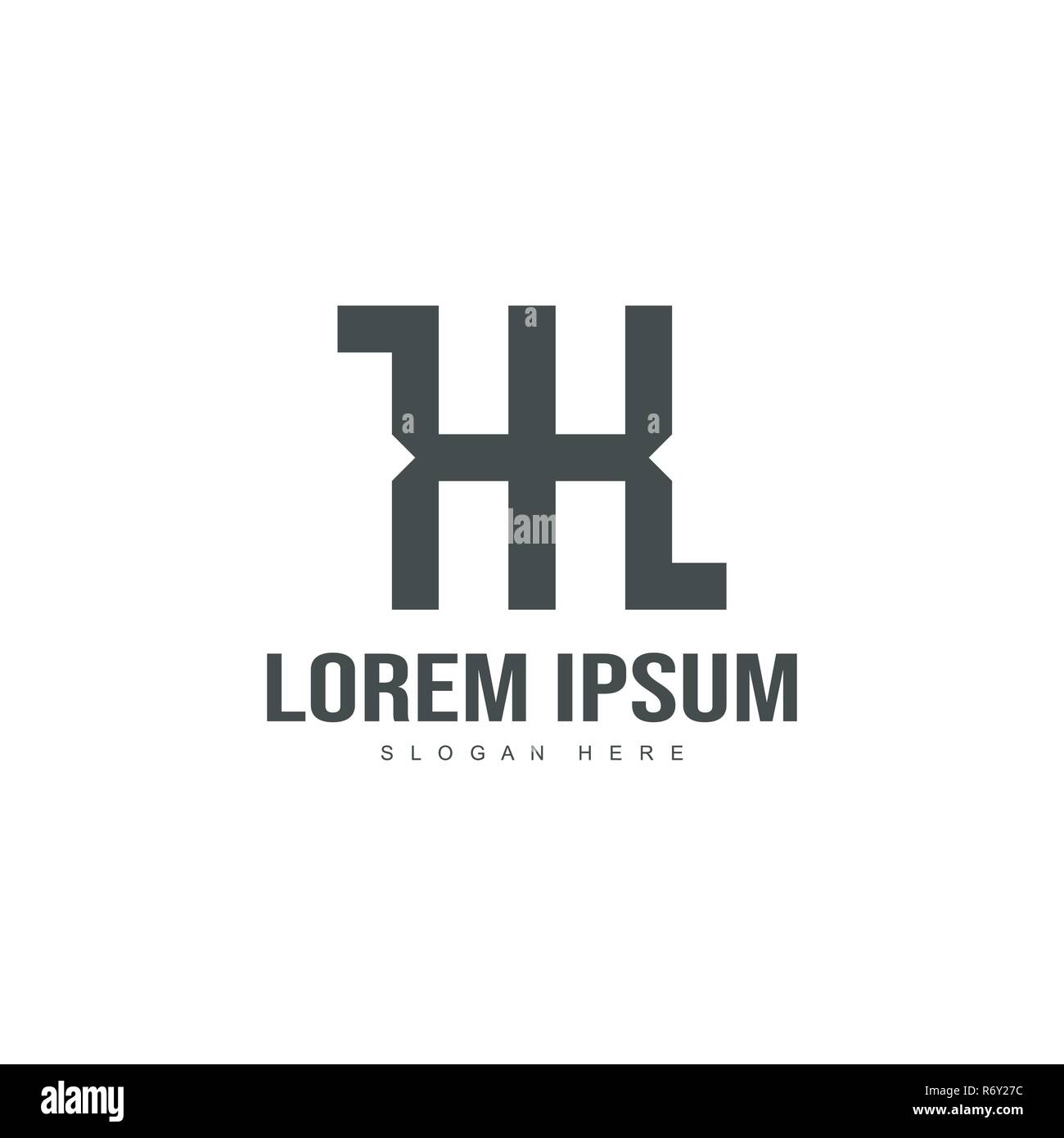 Initial logo Vorlage. Minimalistische schreiben Logo template Design Stock Vektor