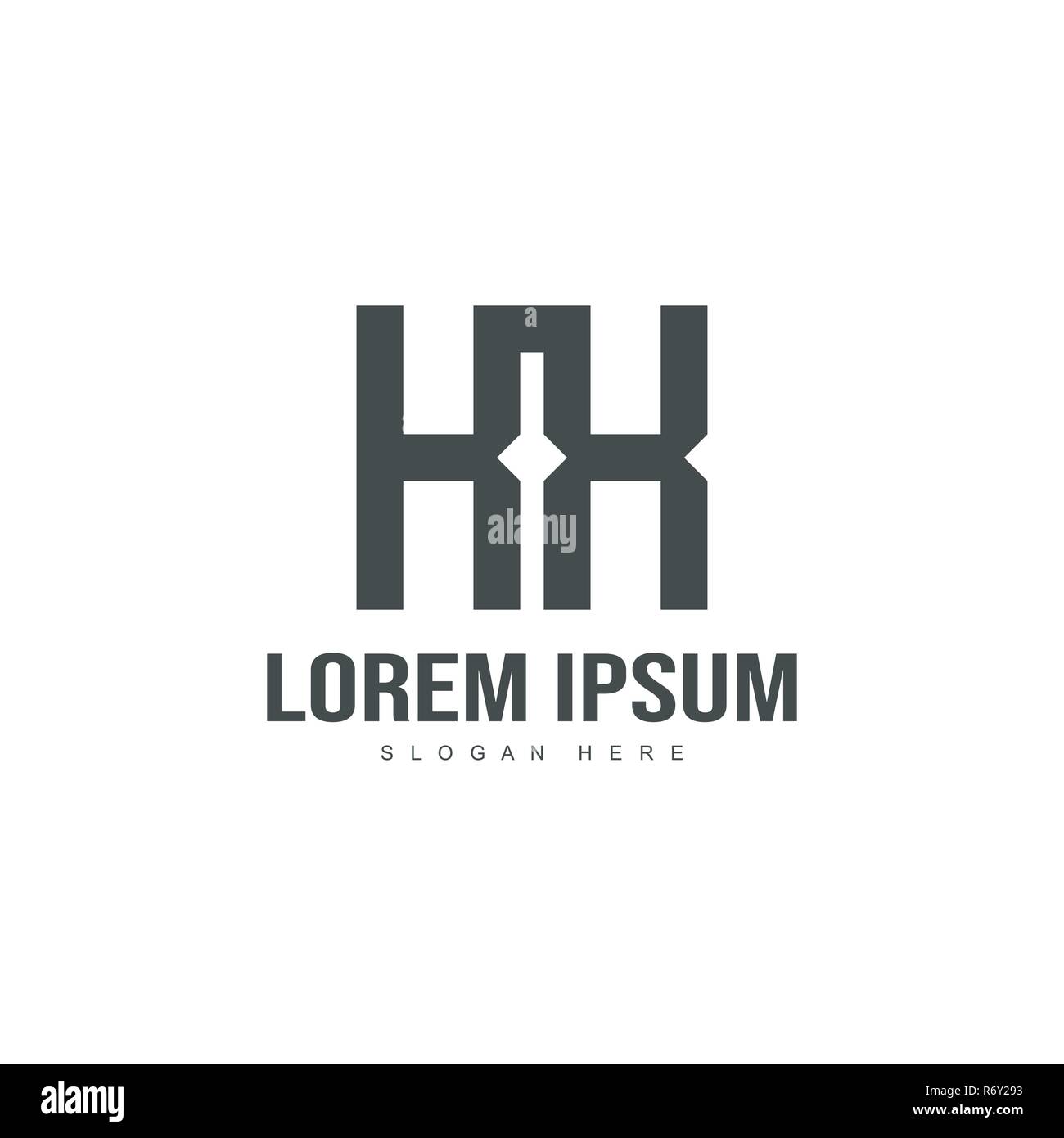 Initial logo Vorlage. Minimalistische schreiben Logo template Design Stock Vektor