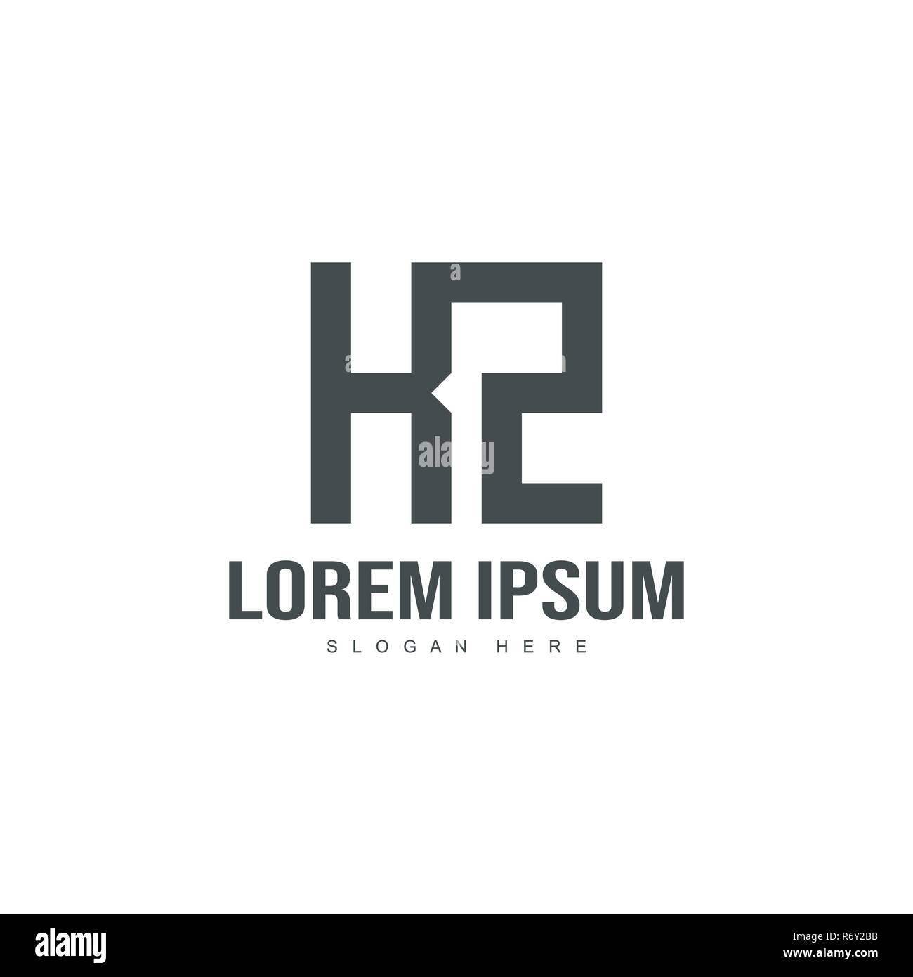 Initial logo Vorlage. Minimalistische schreiben Logo template Design Stock Vektor