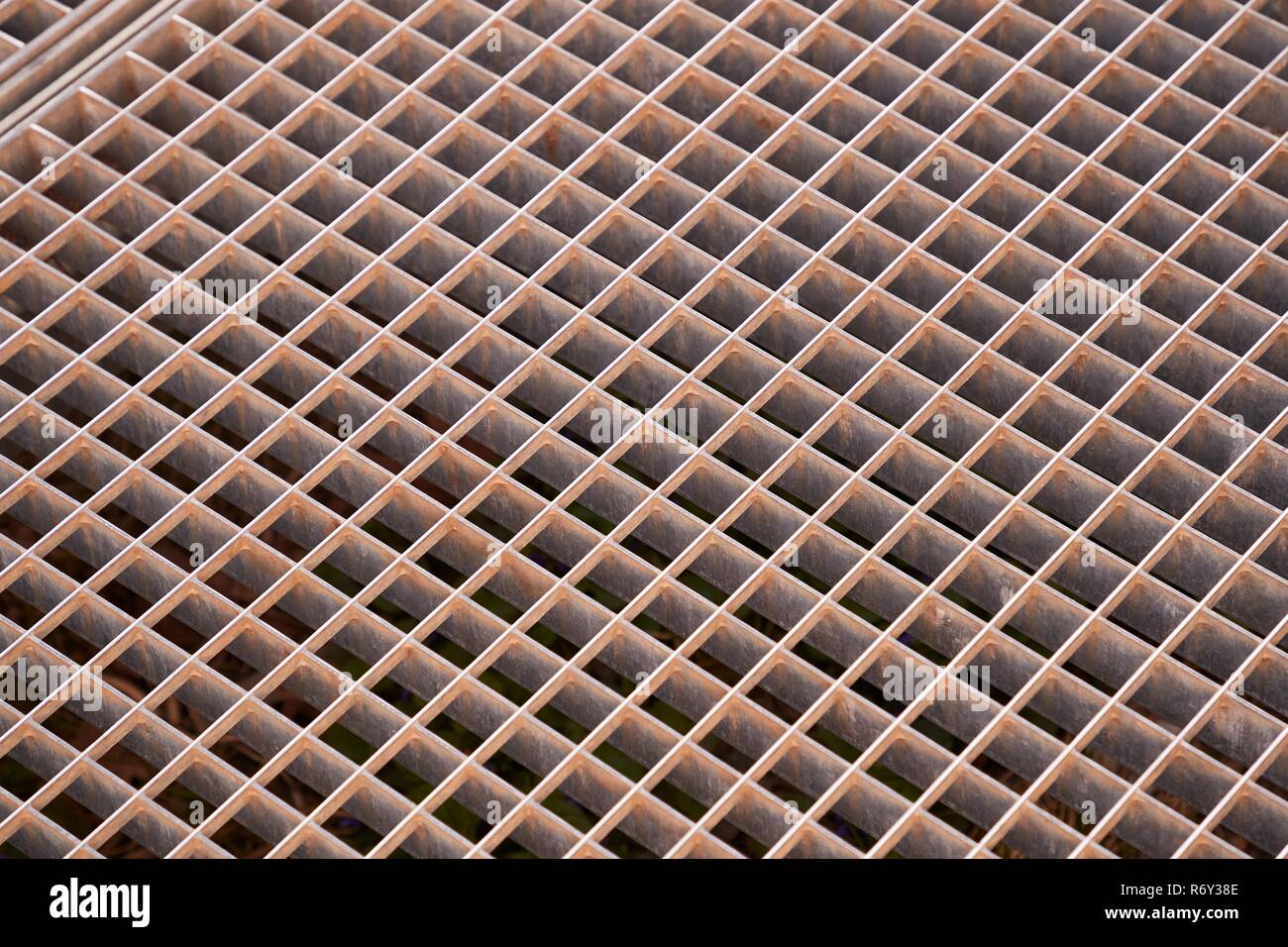 Rostiges Metall Raster Stockfoto