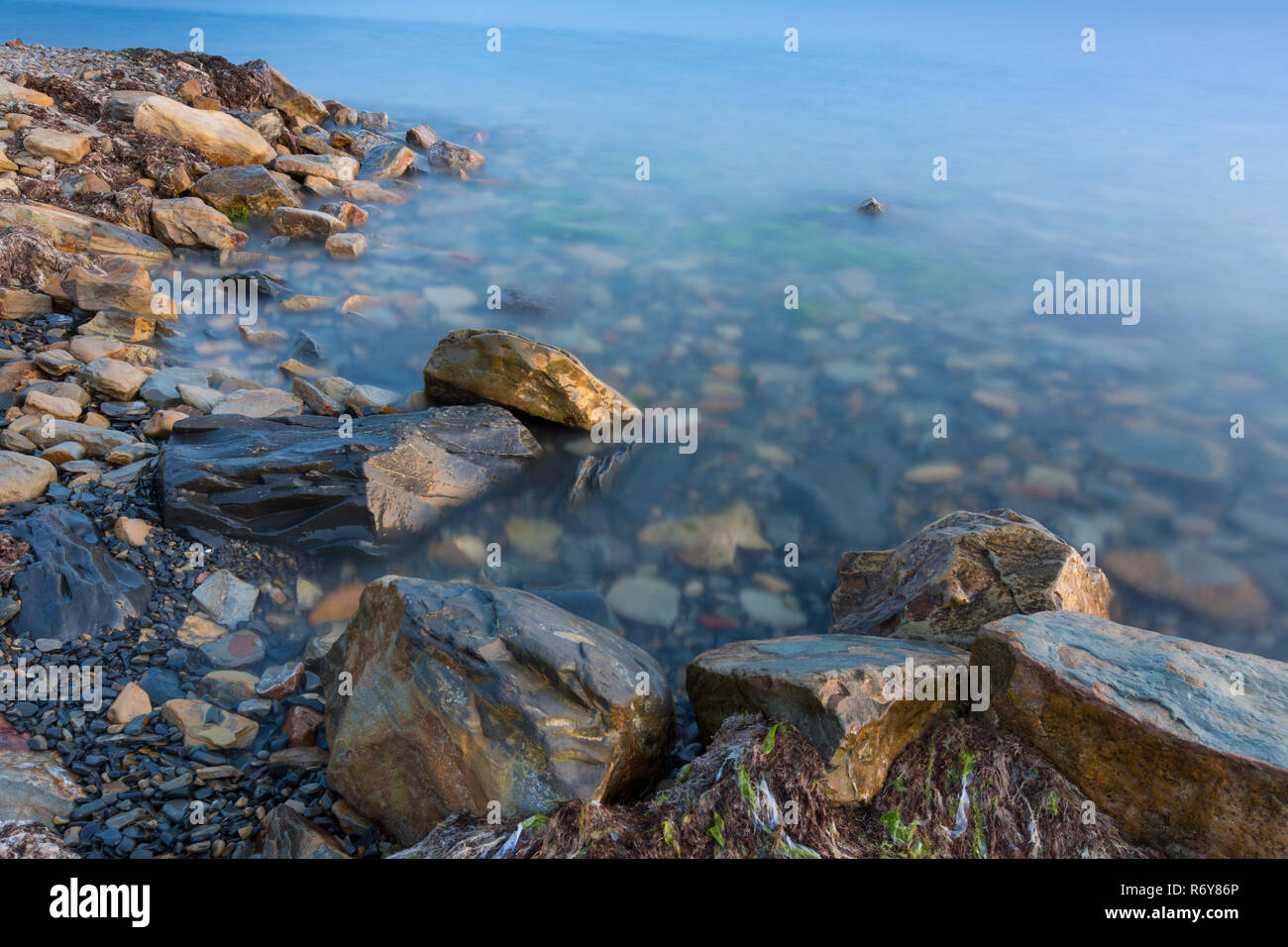Stein Strand des Schwarzen Meeres, Sochi, Russland Stockfoto