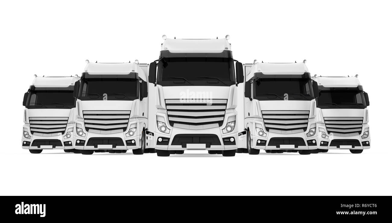 Flotte von Güterverkehr isoliert Stockfoto