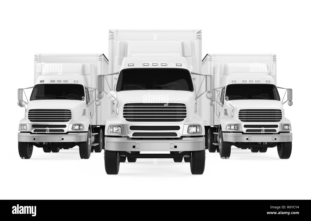 Flotte von Güterverkehr isoliert Stockfoto