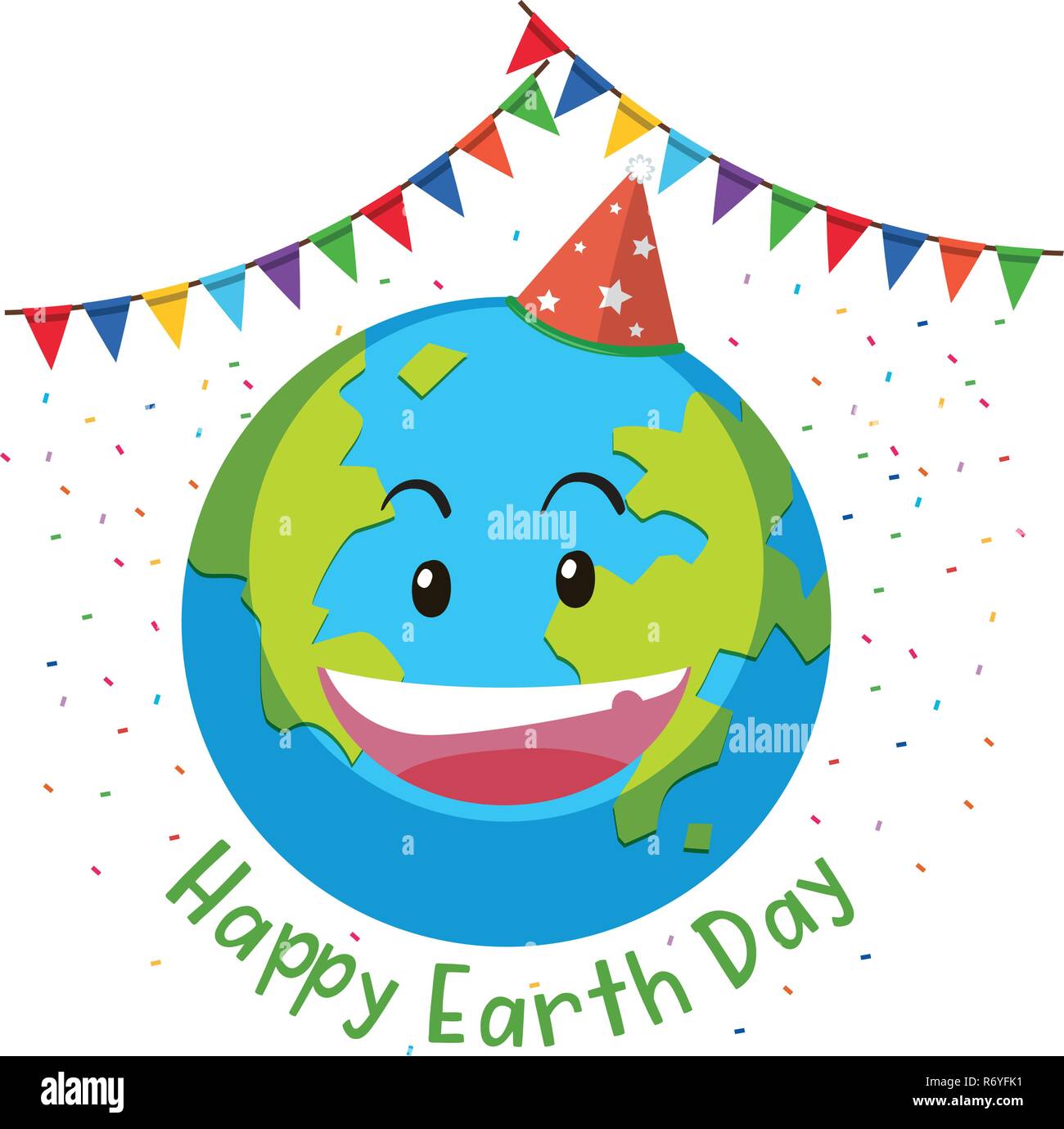 Happy Earth Day flag Konzept Abbildung Stock Vektor