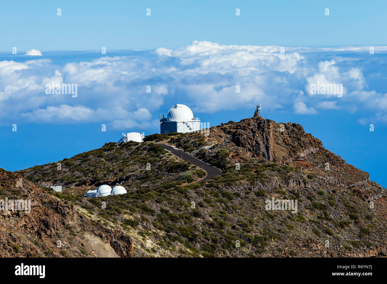 La Palma - Sternwarte auf dem Roque de Los Muchachos Stockfoto