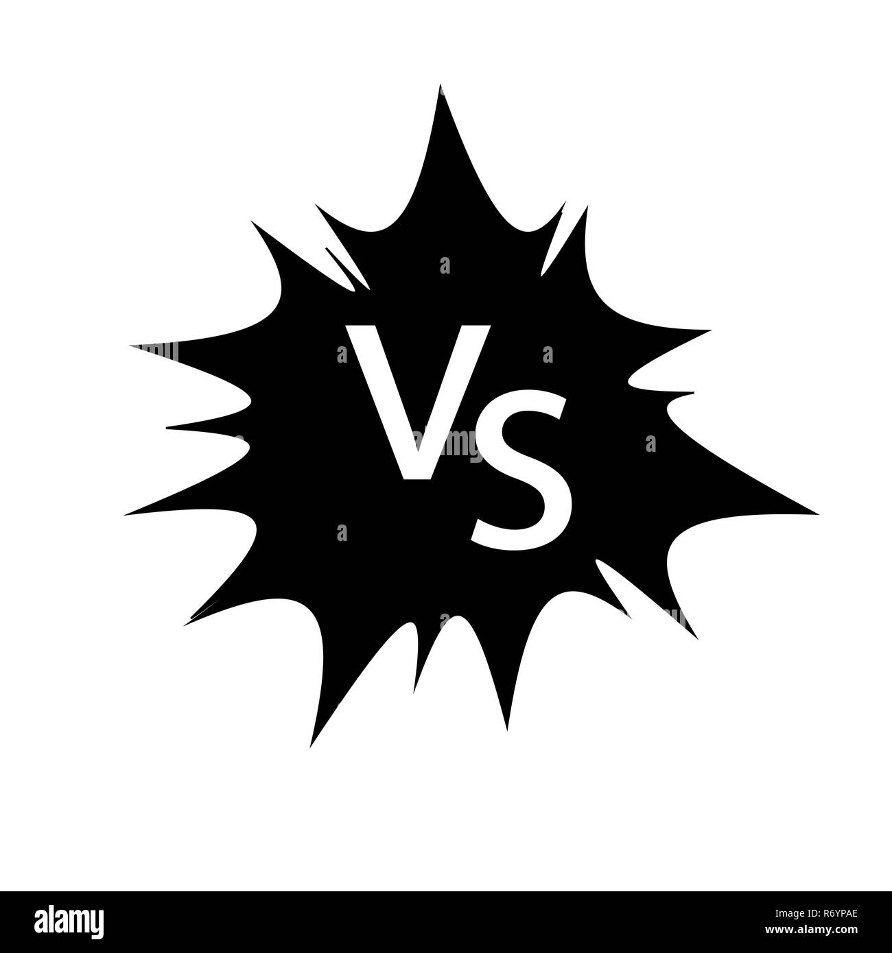 Konzept der Konfrontation, zusammen, Finale kämpfen. Versus VS Briefe Hintergrund Kampf Stockfoto