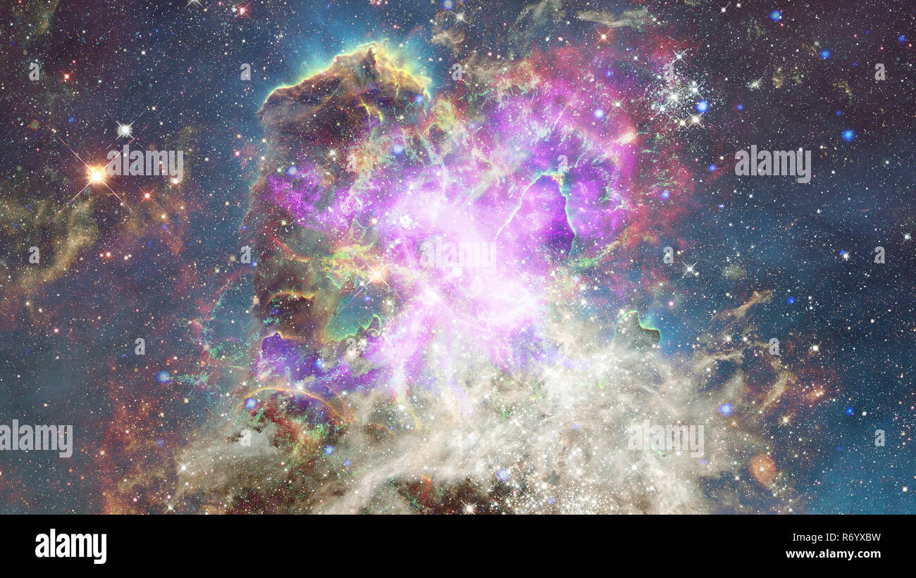 Tiefen Weltraum mit Sterne und Nebel. Elemente dieses Bild von der NASA eingerichtet Stockfoto