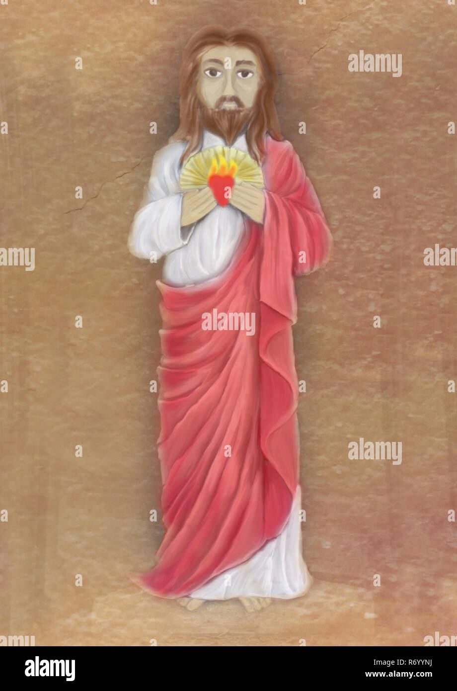 Sacred Heart Jesus Illustration Christianity Faith Religion Fotos Und 