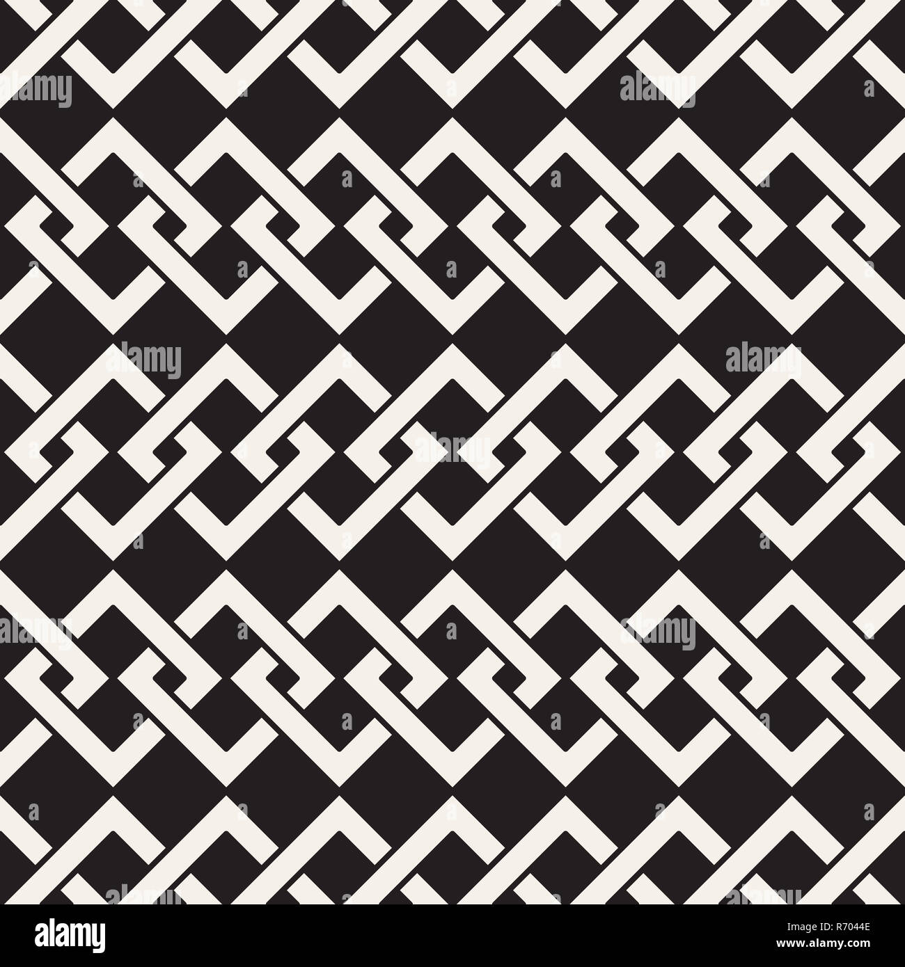 Vektor nahtlose Muster. Moderne, elegante abstrakte Textur. Wiederkehrende geometrische Fliesen.. Stockfoto