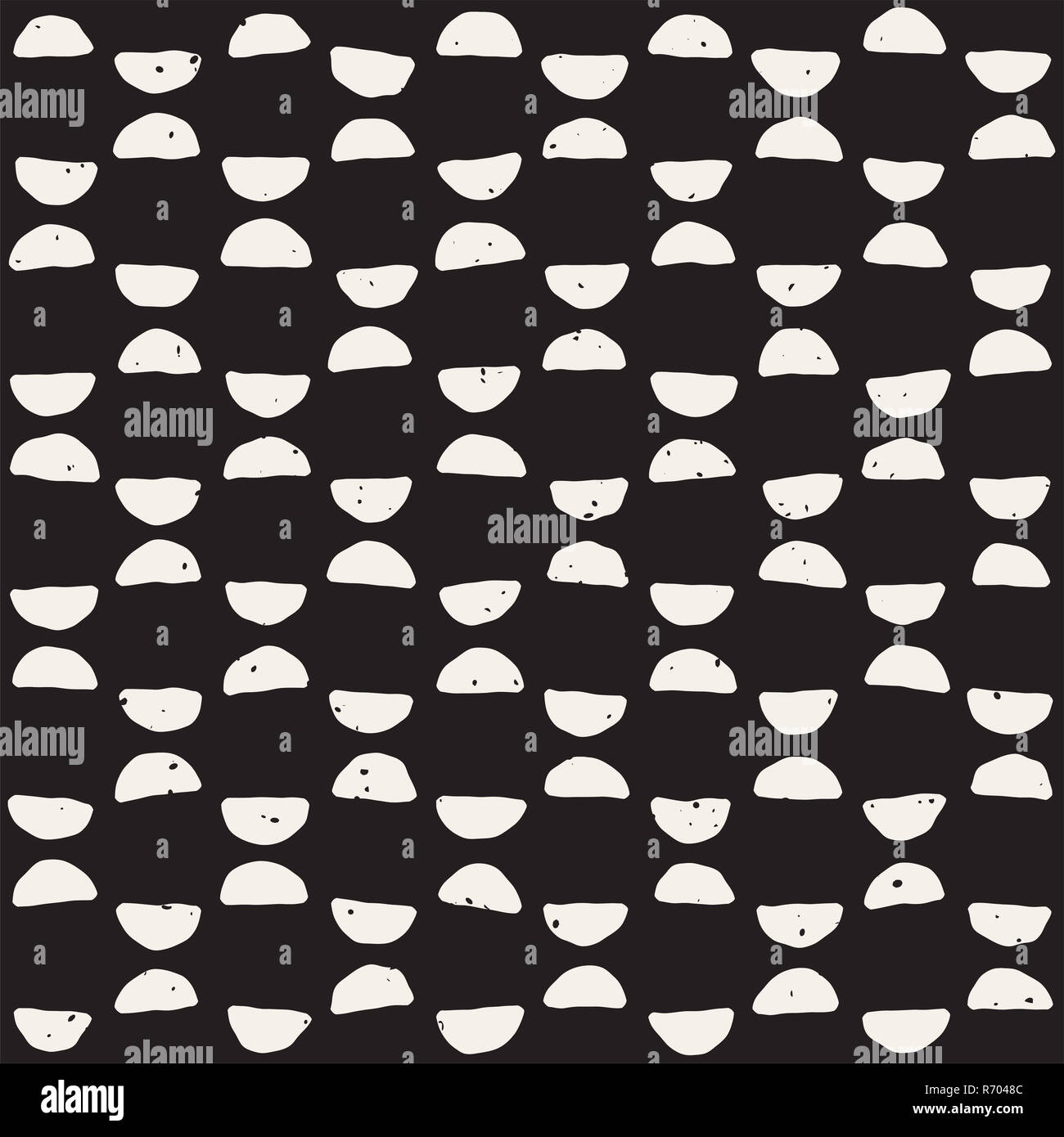 Hand Linien nahtlose grungy Muster gezeichnet. Abstrakte geometrische wiederholende Textur in Schwarz und Weiß. Stockfoto