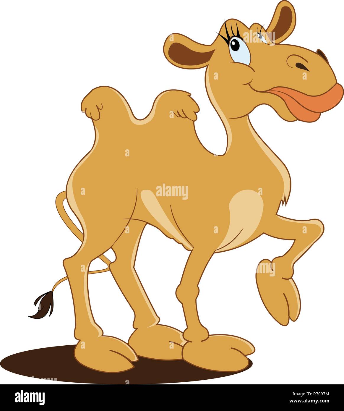 Schiff der Wüste Dromedar. Kamel. Vektor-illustration Stock Vektor