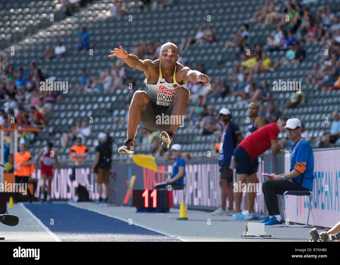 Julian HOWARD, Deutschland, Aktion, Qualifizierung im Weitsprung der Männer, die am 06.08.2018 der Europäischen Leichtathletik WM 2018 in Berlin/Deutschland vom 06.08. - 12.08.2018. | Verwendung weltweit Stockfoto