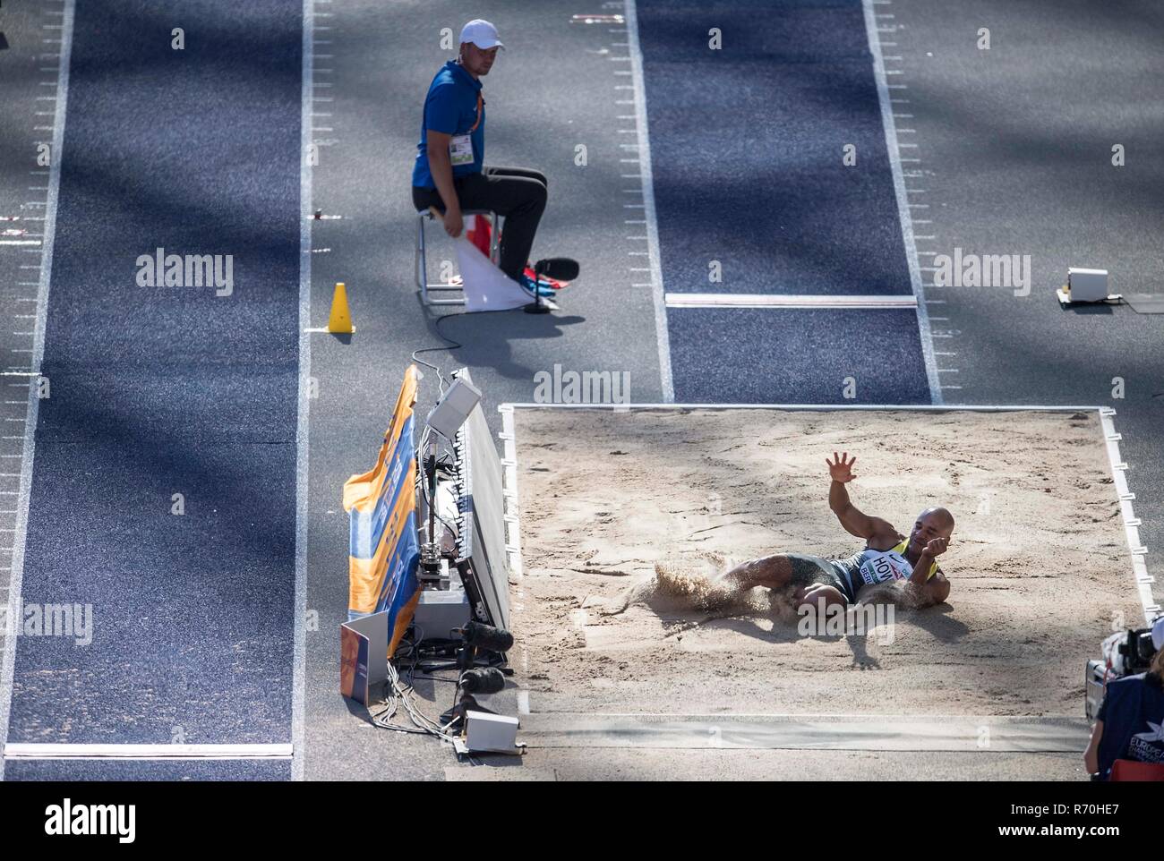 Julian HOWARD, Deutschland, Aktion, Qualifizierung im Weitsprung der Männer, die am 06.08.2018 der Europäischen Leichtathletik WM 2018 in Berlin/Deutschland vom 06.08. - 12.08.2018. | Verwendung weltweit Stockfoto