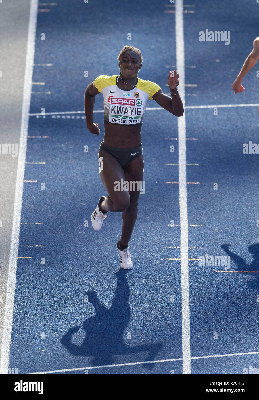 Lisa Marie KWAYIE, Deutschland, Förderung, Qualifizierung 100 m Frauen, auf 06.08.2018 Europäische Leichtathletik WM 2018 in Berlin/Deutschland vom 06.08. - 12.08.2018. | Verwendung weltweit Stockfoto