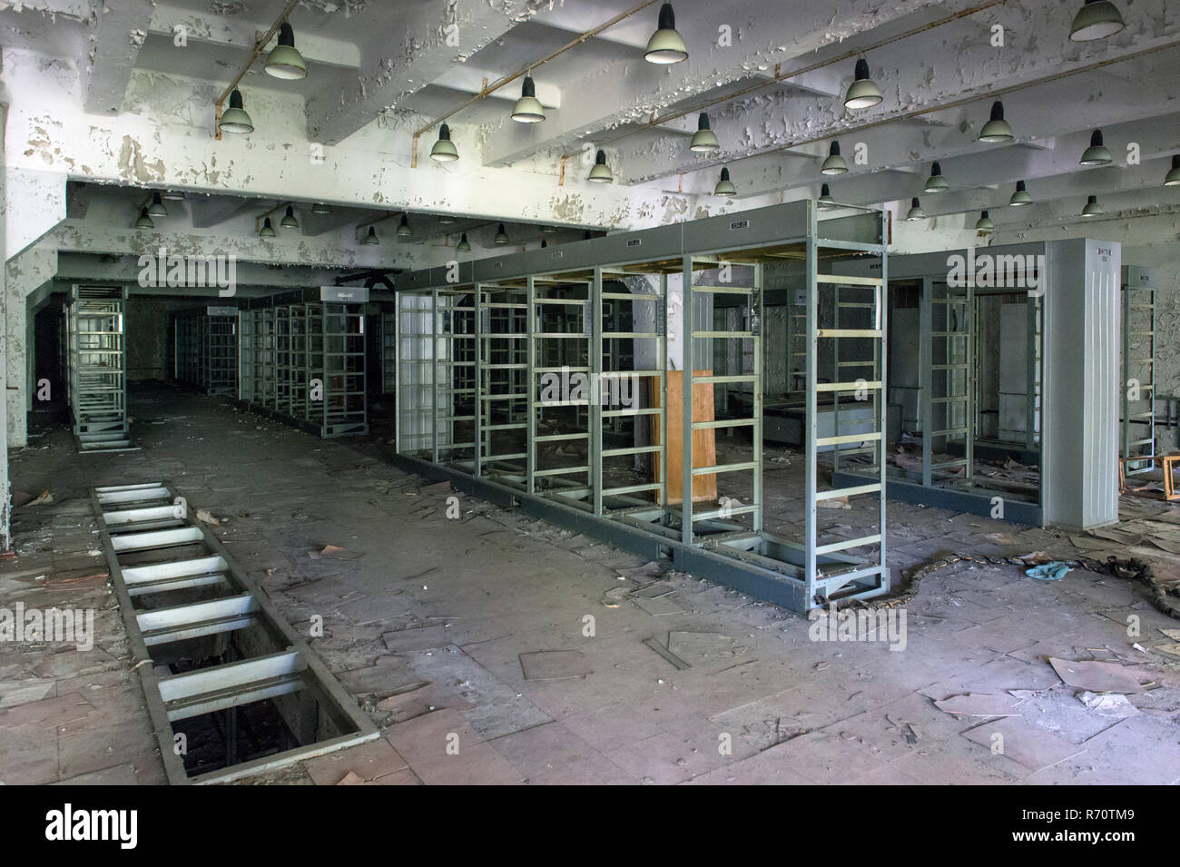 Duga, eine sowjetische Over-the-horizon radar System verwendet als Teil der sowjetischen Raketenabwehr Frühwarnsystem radar Network, in der Nähe von Tschernobyl. Es betrieben von Stockfoto