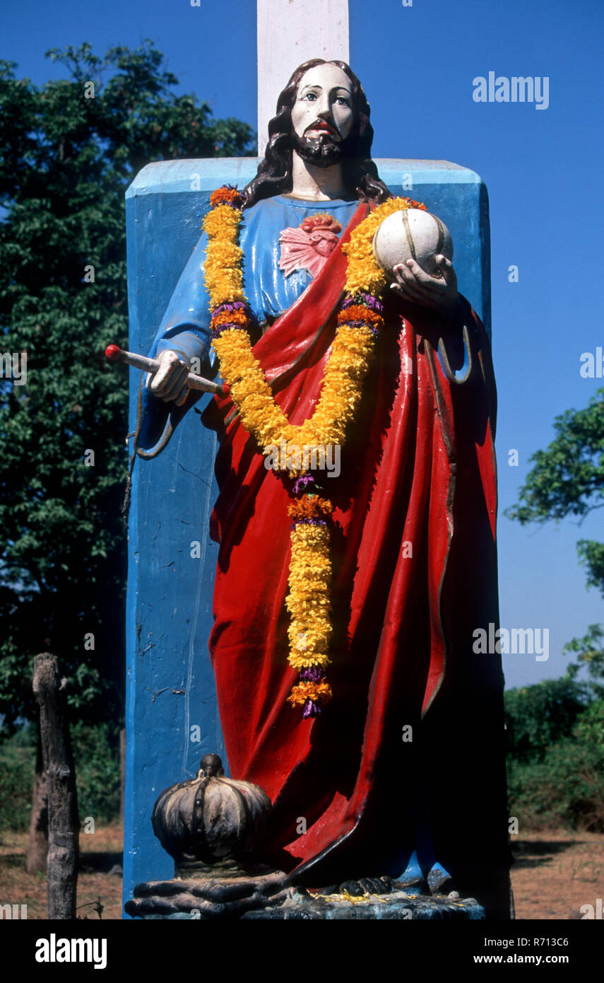 Statue von Jesus Christus, vajreshwari, Maharashtra, Indien Stockfoto