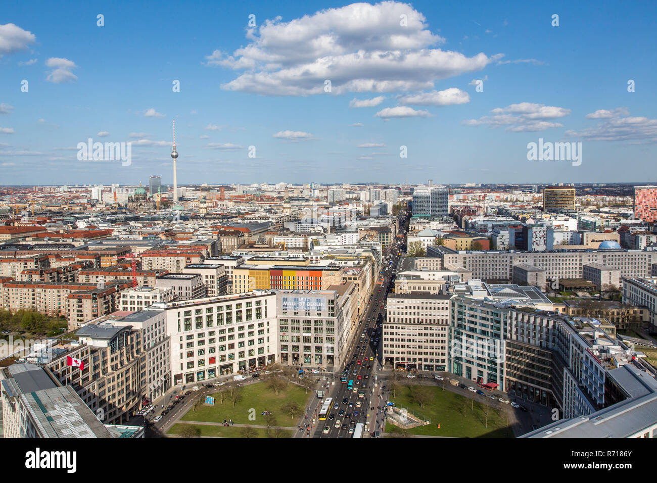 Stadtbild von Berlin-Mitte, Fernsehturm und Berliner Dom, Berlin, Deutschland Stockfoto