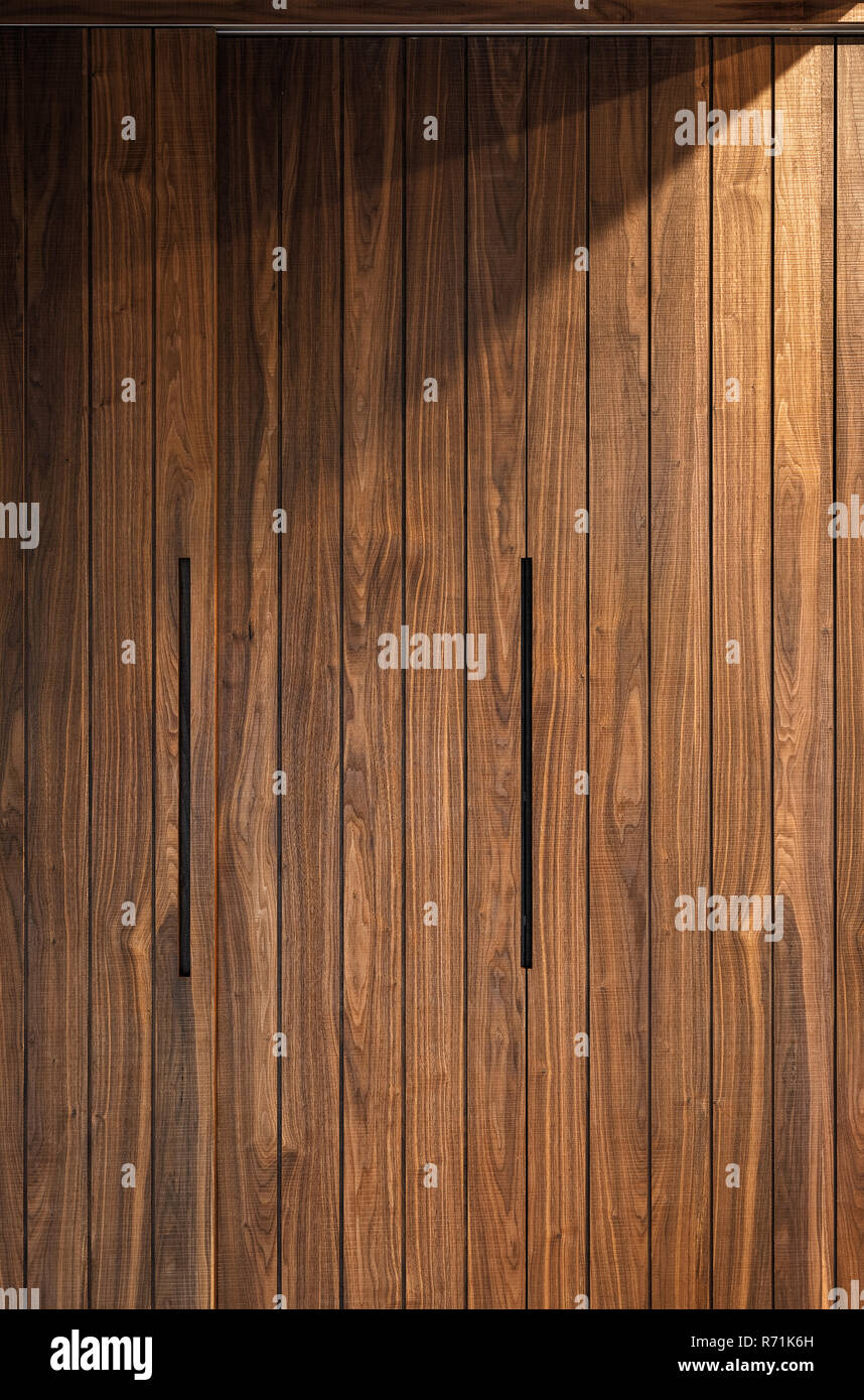Braun Holz- wand, Hintergrund. Holz Textur, Oberfläche. Holz- Muster. Stockfoto