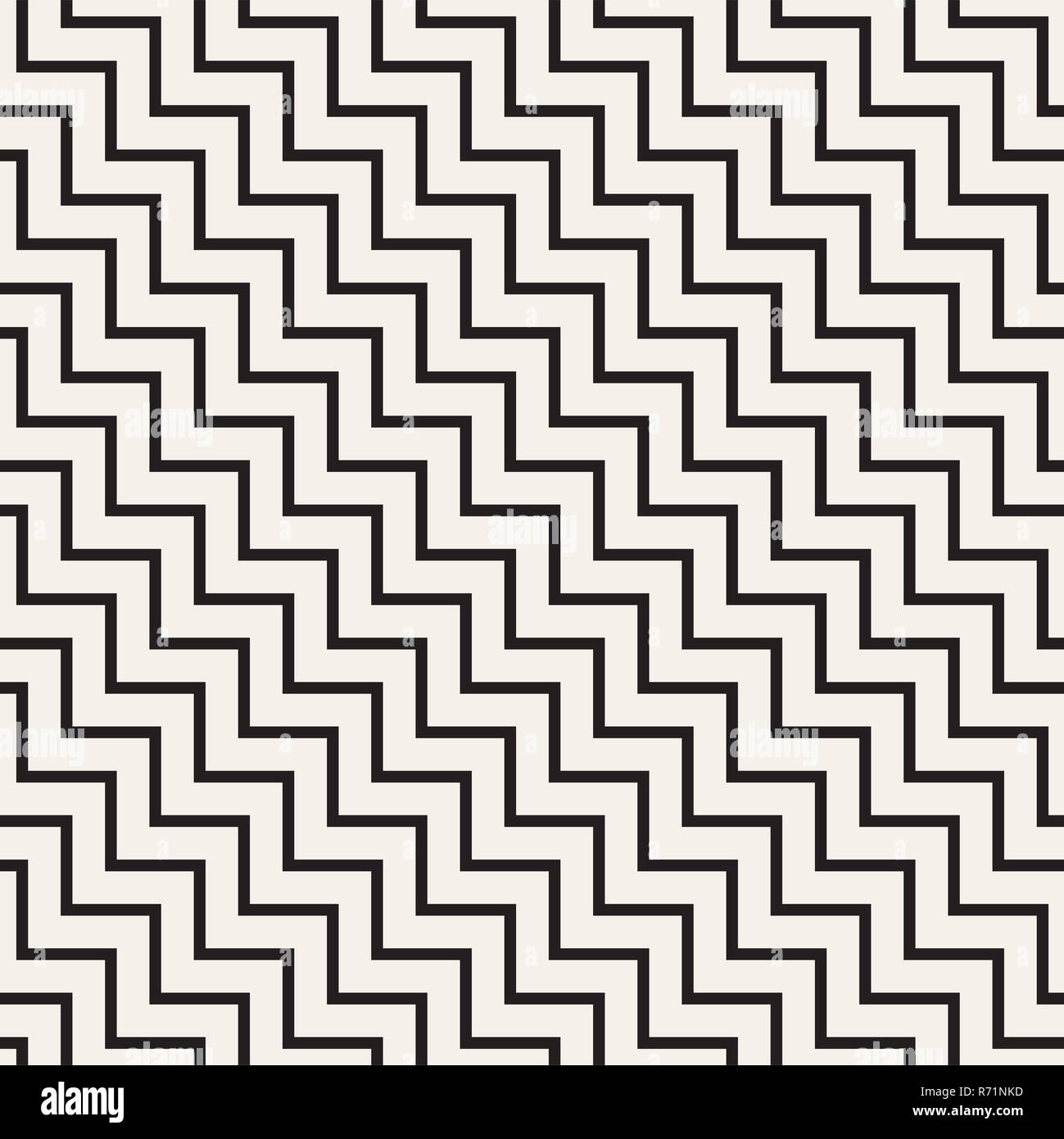 Stilvolle Linien Gitter. Ethnische Schwarzweiß-Textur. Abstrakte geometrische Hintergrund Design. Vektor nahtlose Muster. Stockfoto