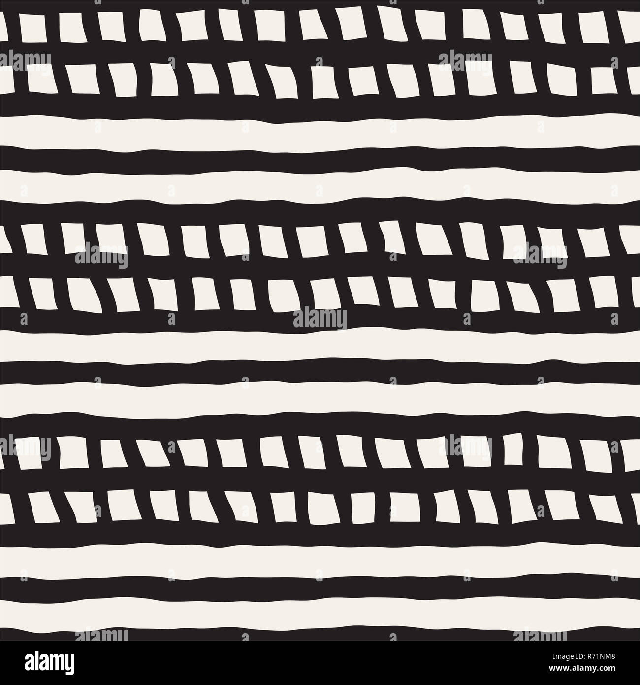 Einfache Tinte geometrische Muster. Einfarbig Schwarz und Weiß Anschläge Hintergrund. Hand Tinte Textur für Ihr Design gezeichnet Stockfoto